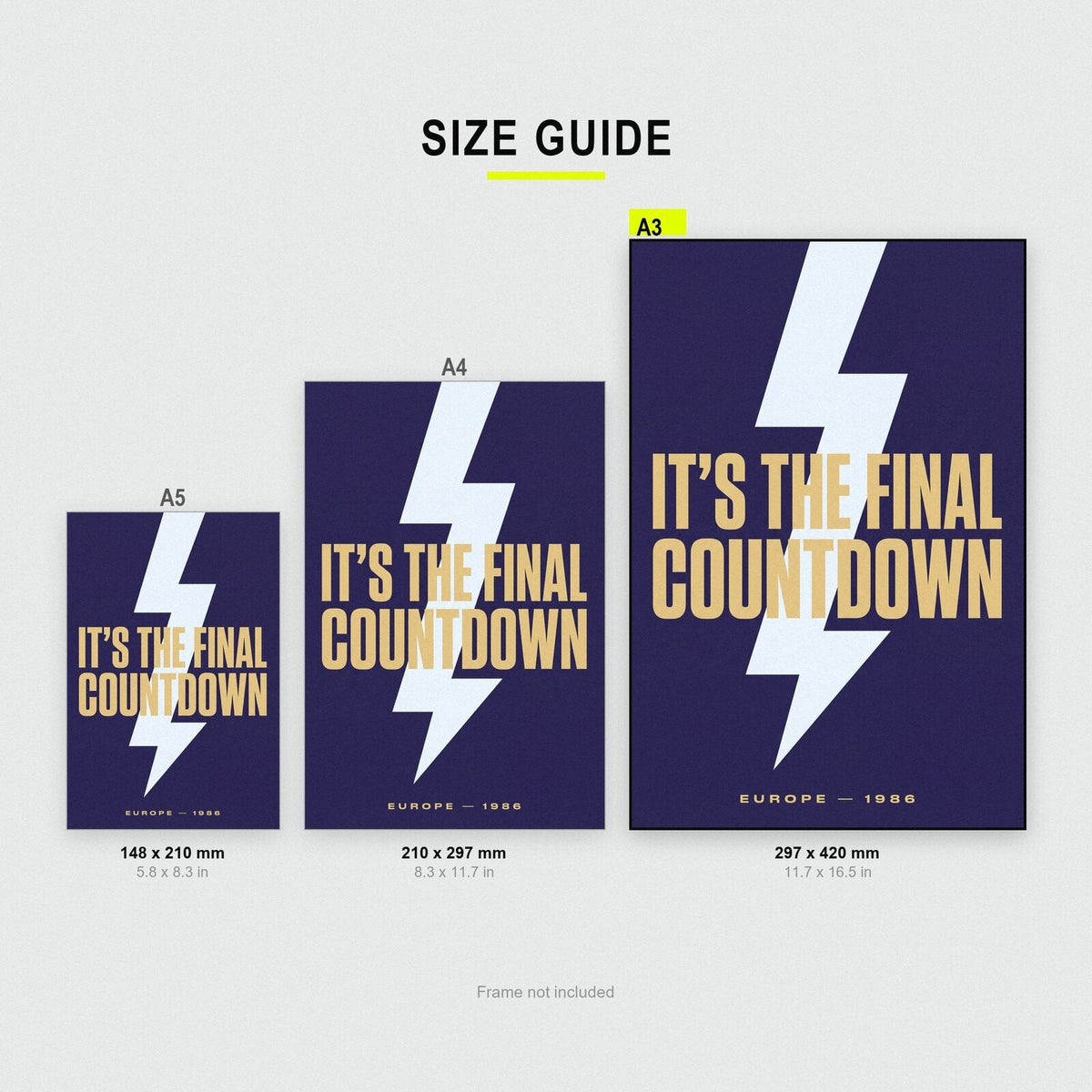 The Final Countdown Lyrics Print