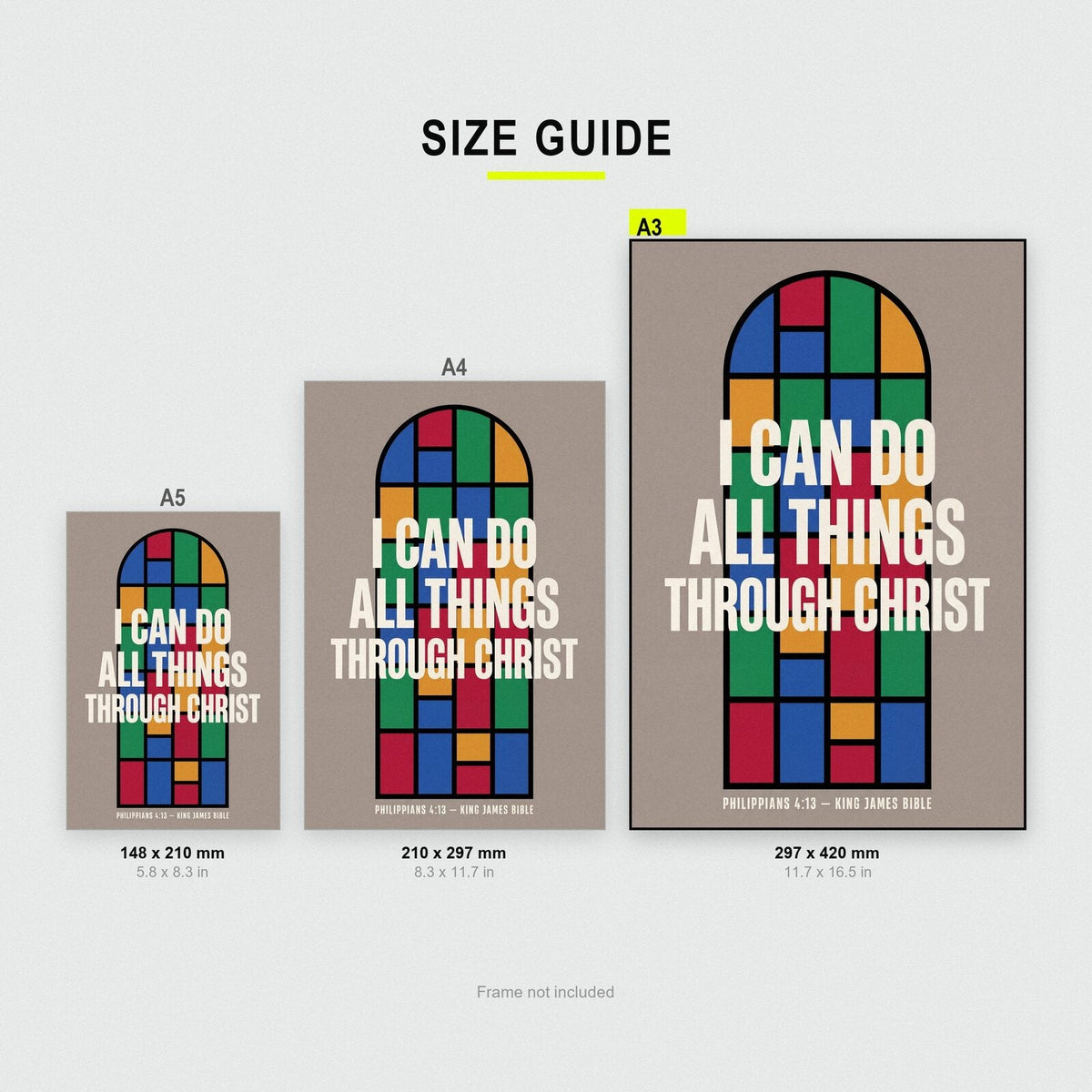 I Can Do All Things Through Christ Philippians 4:13 Bible Verse Art Print