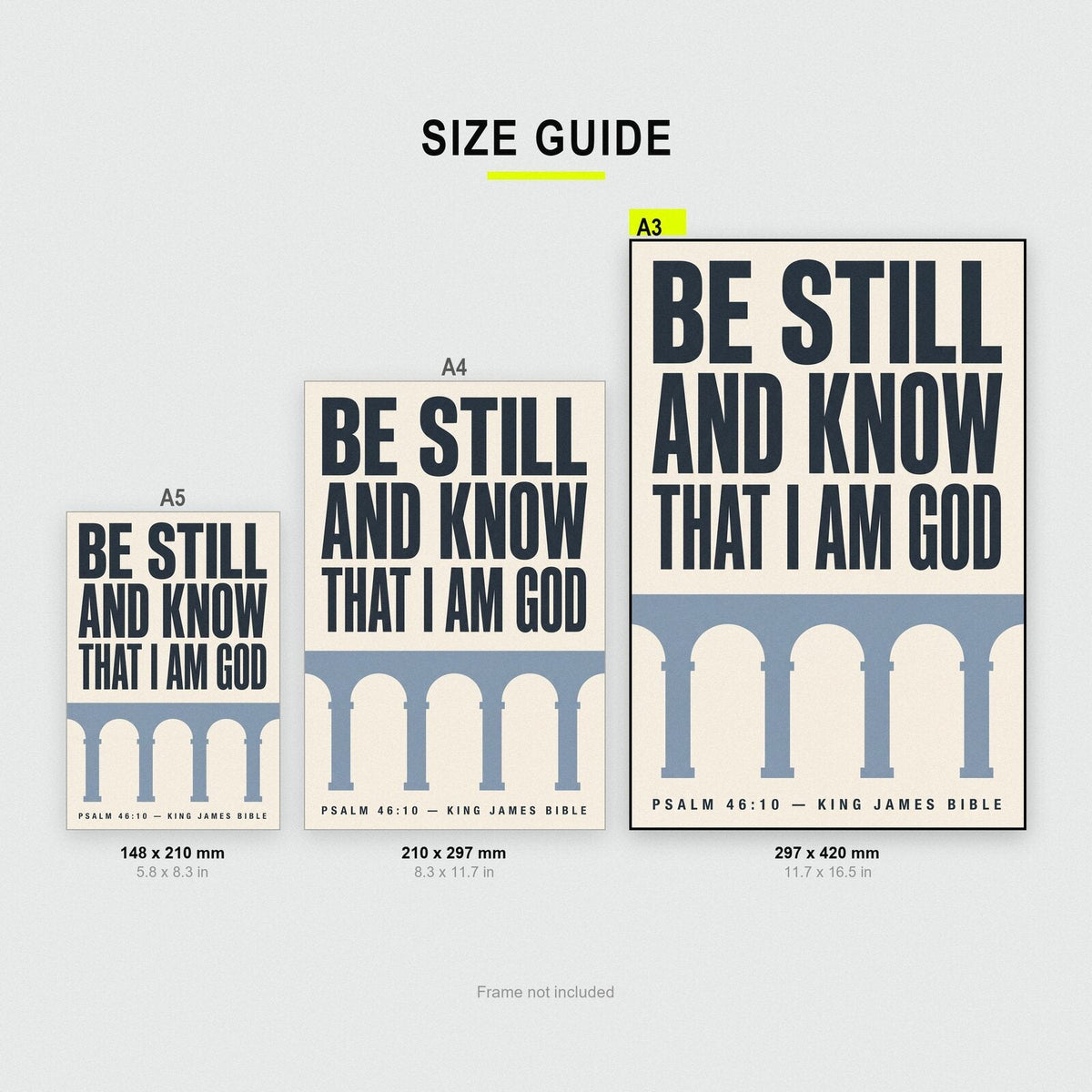 Be Still And Know That I Am God Psalm 46:10 Bible Verse Art Print