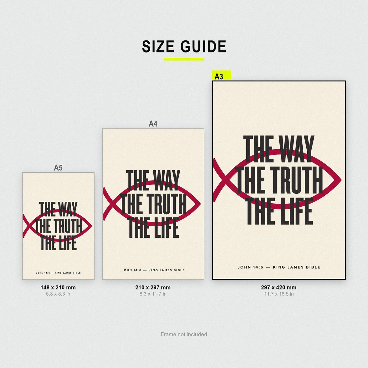 The Way The Truth The Life John 14:6 Bible Verse Art Print