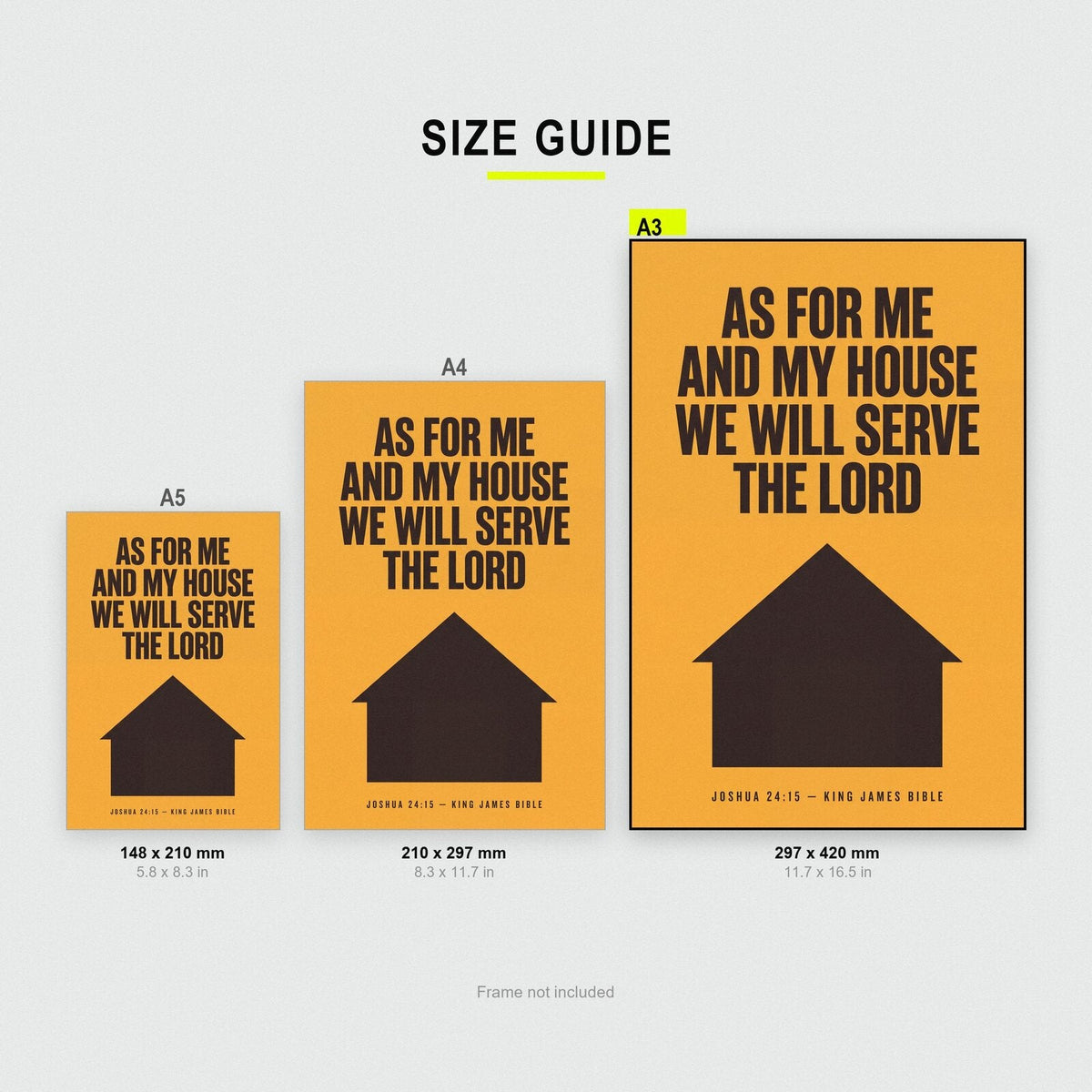 As For Me And My House We Will Serve The Lord Joshua 24:15 Bible Verse Art Print