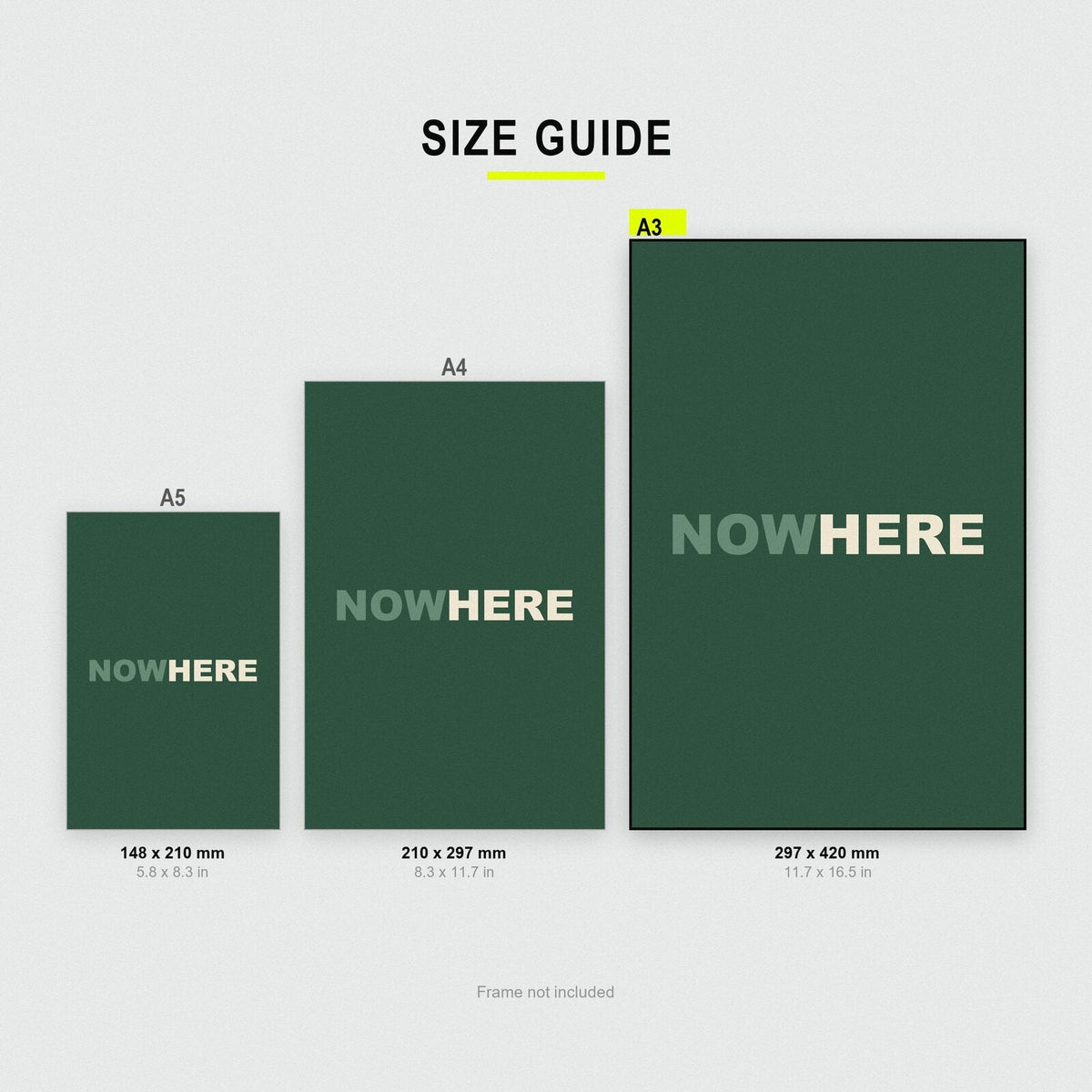 Now Here Mantra Typography Art Print