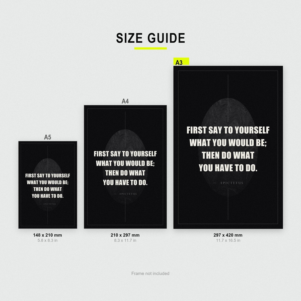 First Say To Yourself What You Would Be Epictetus Obsidian Quote Art Print