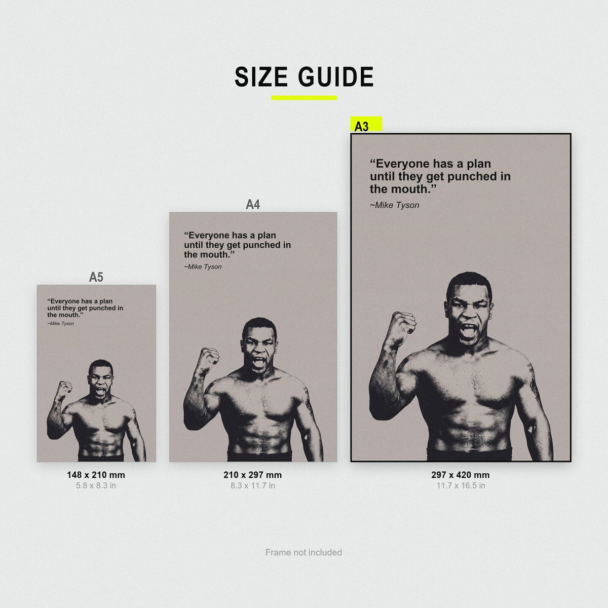 Everyone Has A Plan Until They Get Punched In The Mouth Mike Tyson Sporting Quote Art Print