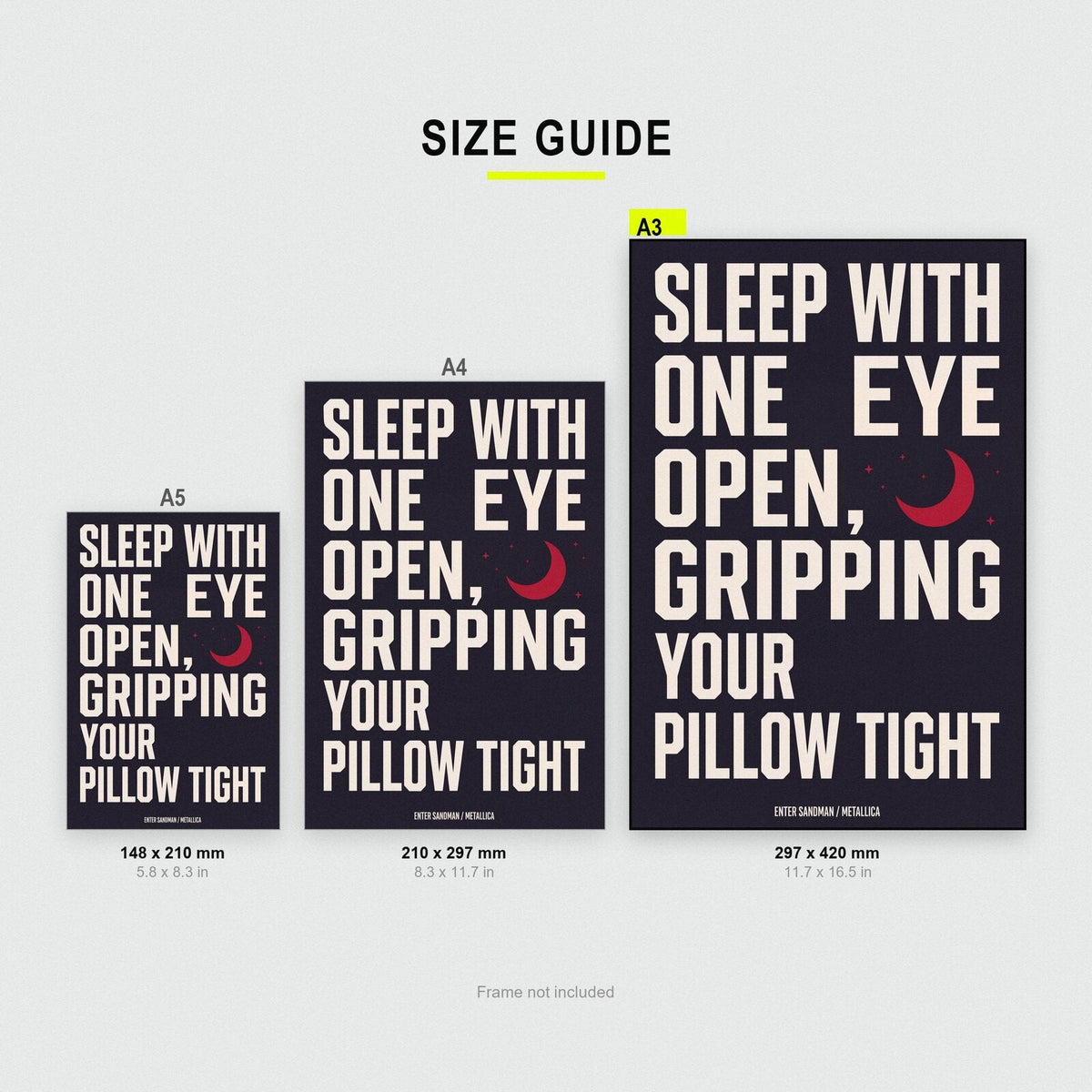 Enter Sandman Lyrics Print