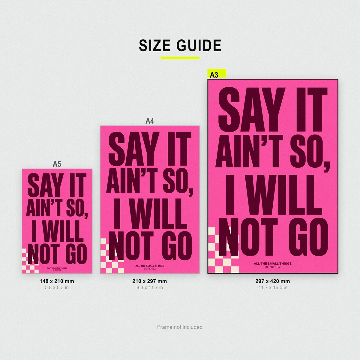 All The Small Things Blink 182 Lyrics Print