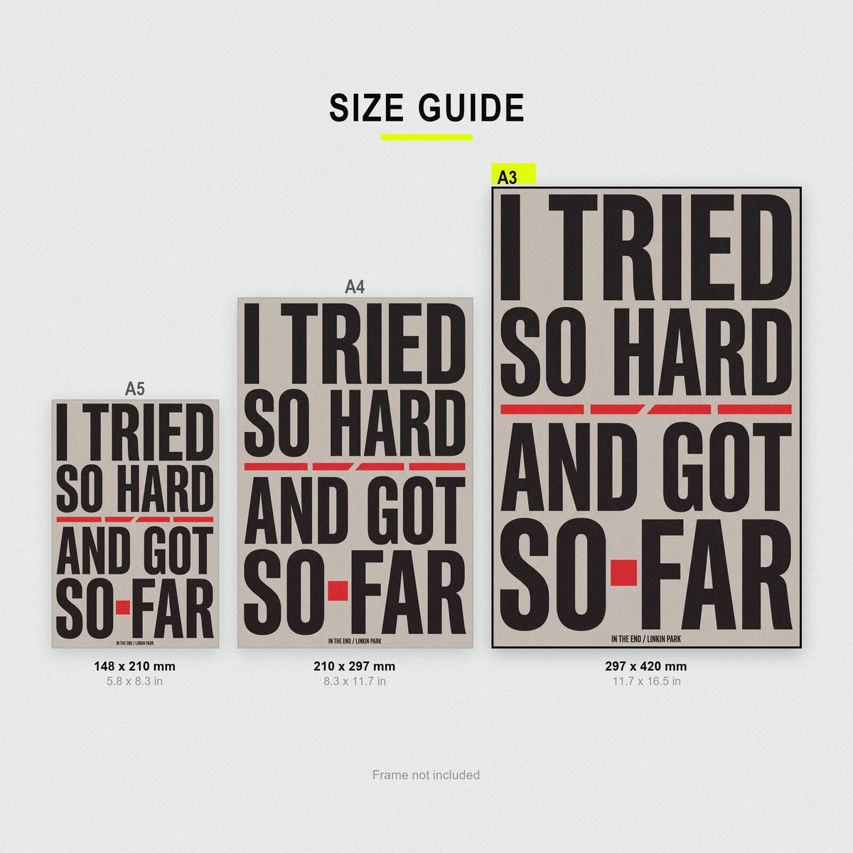 In The End Lyrics Print