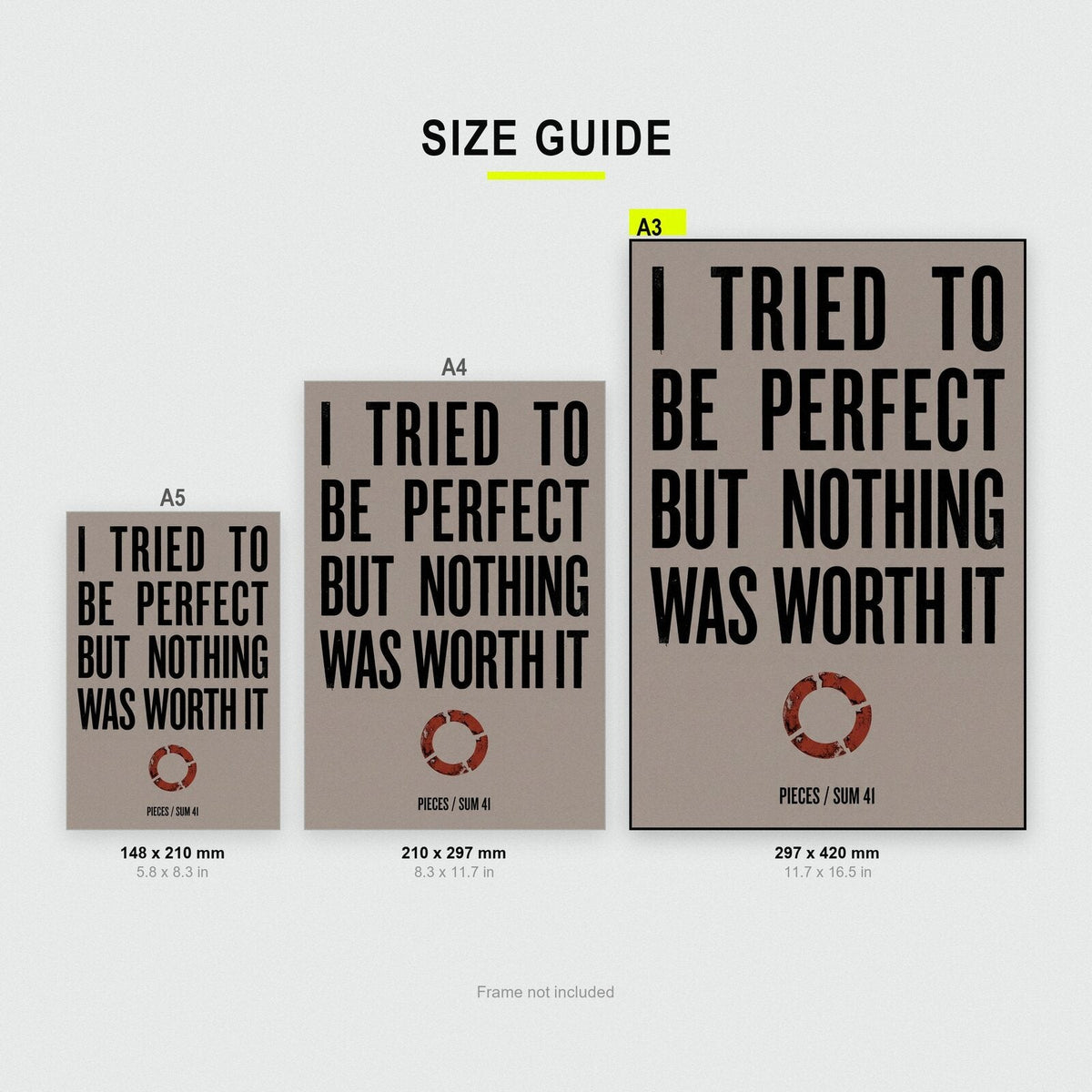 Pieces Sum 41 Lyrics Print