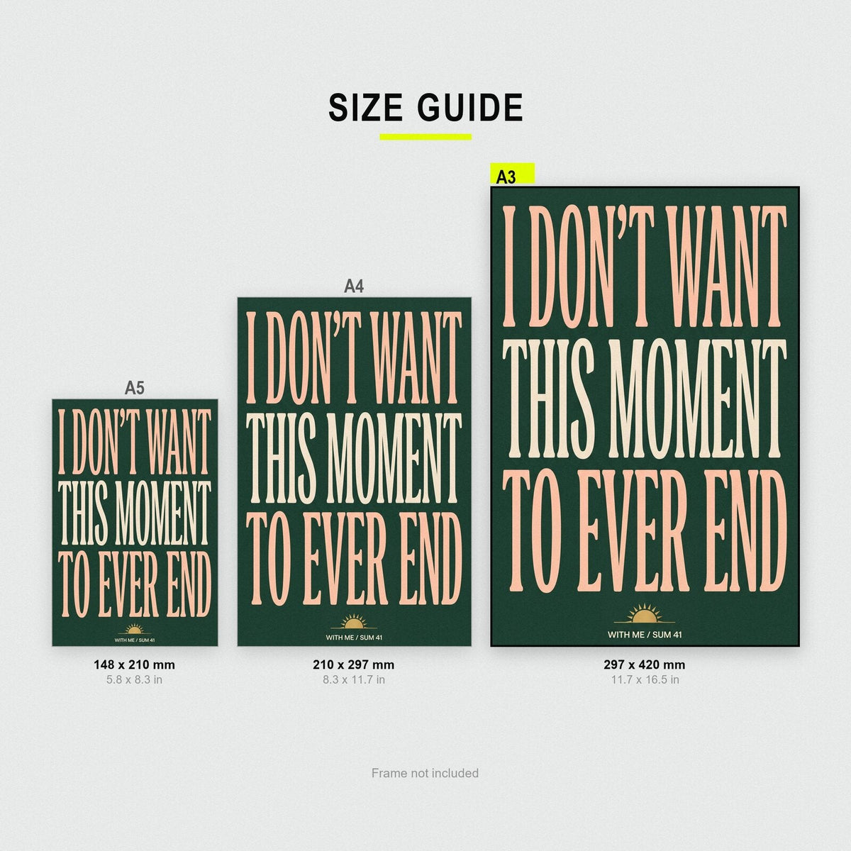 With Me Sum 41 Lyrics Print