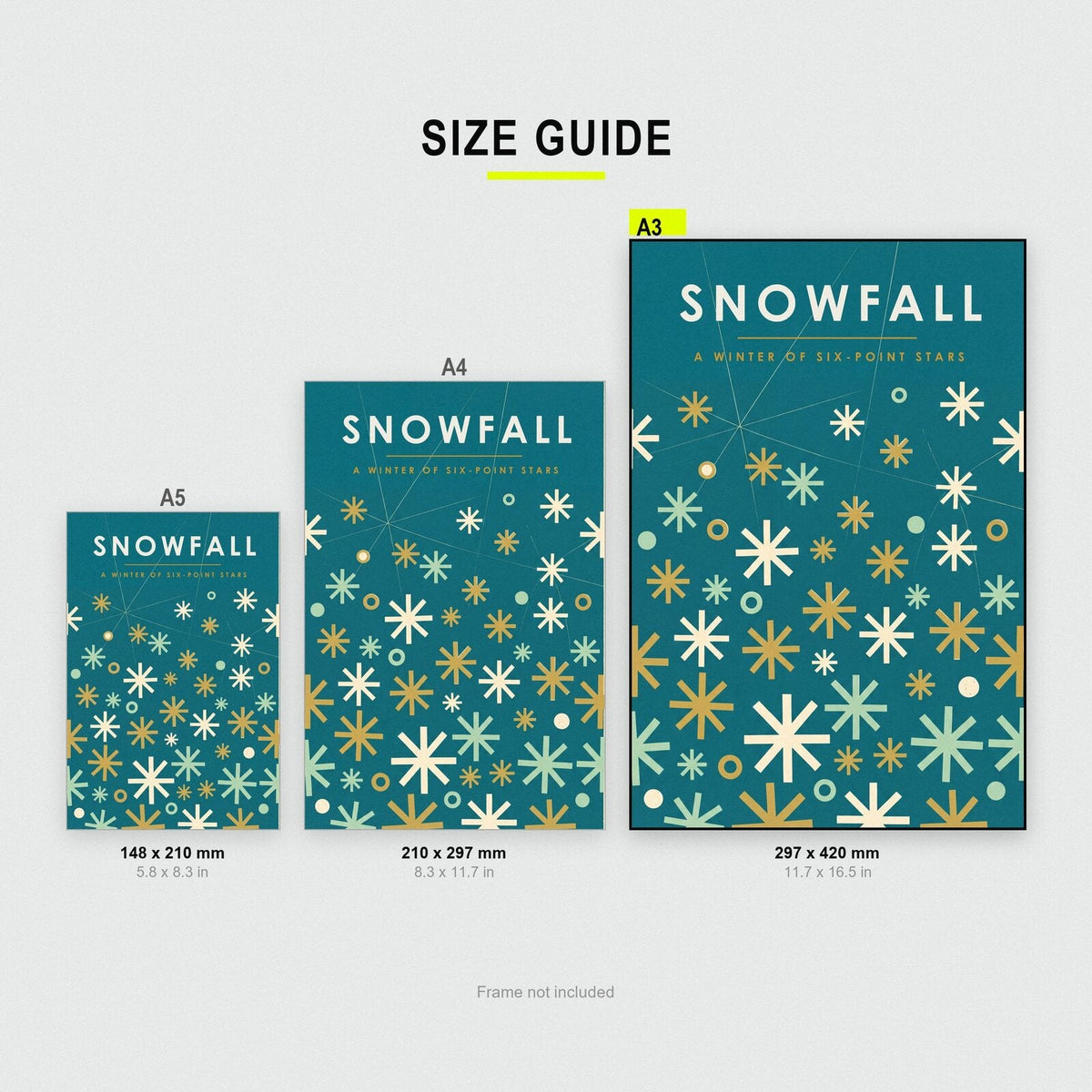 Snowfall Mid Century Christmas Art Print