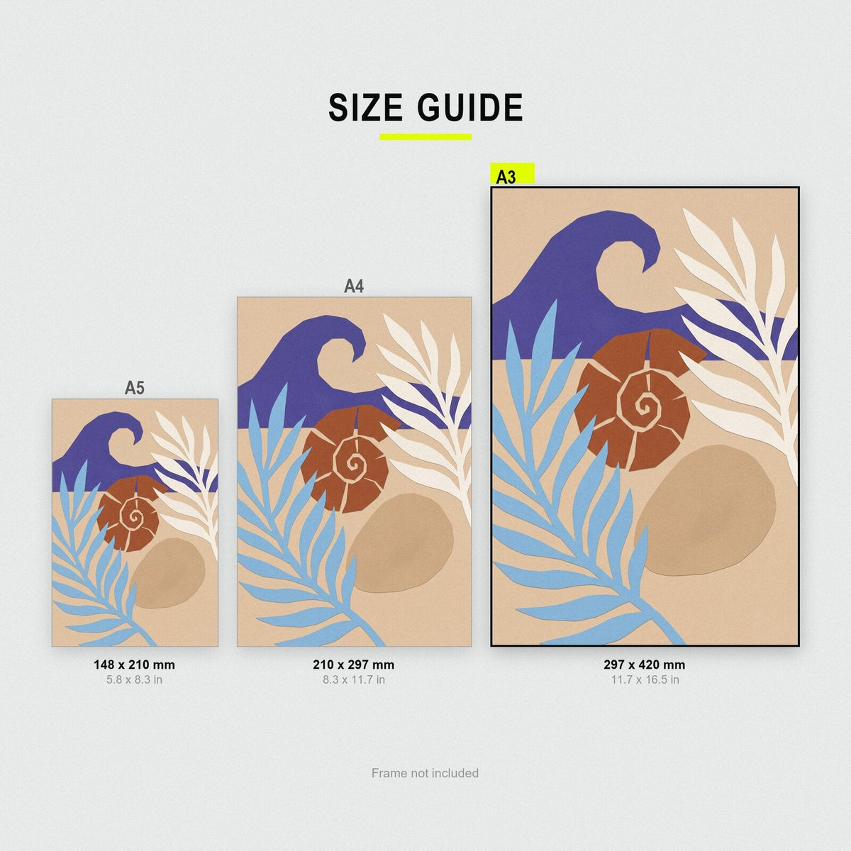Shore Paper Cut Abstract Art Print