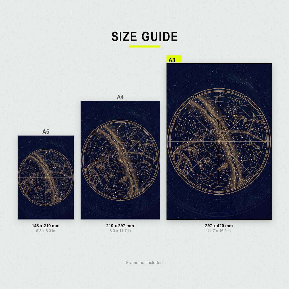 Southern Sky Celestial Chart Art Print
