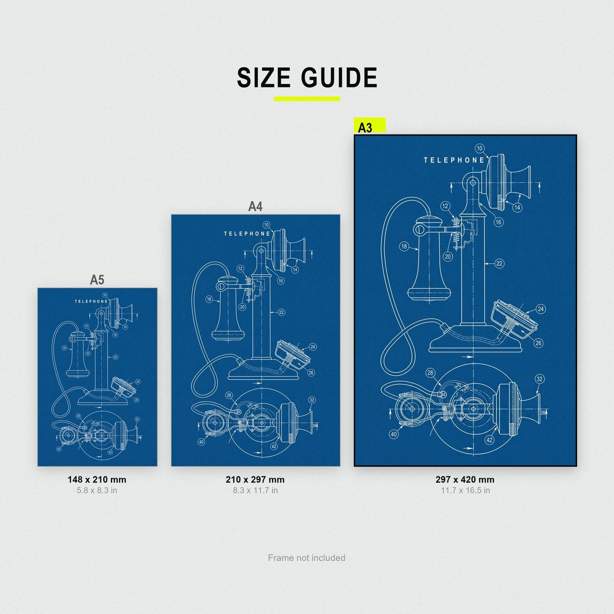 Telephone Blueprint Patent Art Print