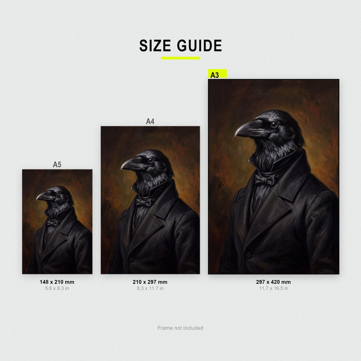 Raven The Gentry Animal Portrait Art Print