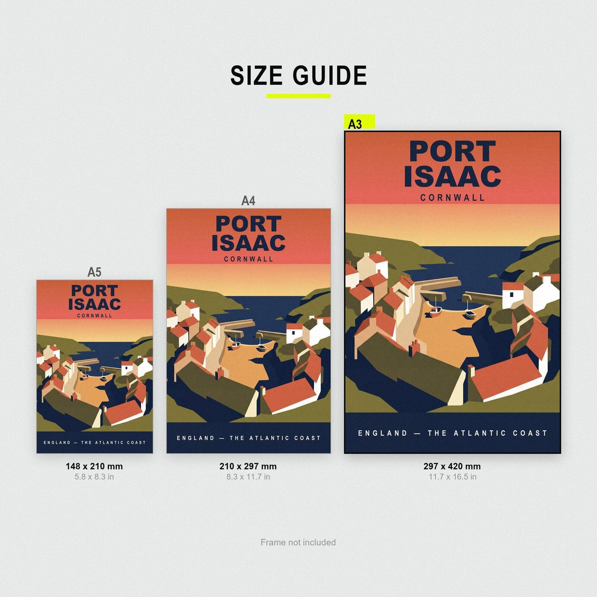 Port Isaac Cornwall Travel Poster Art Print