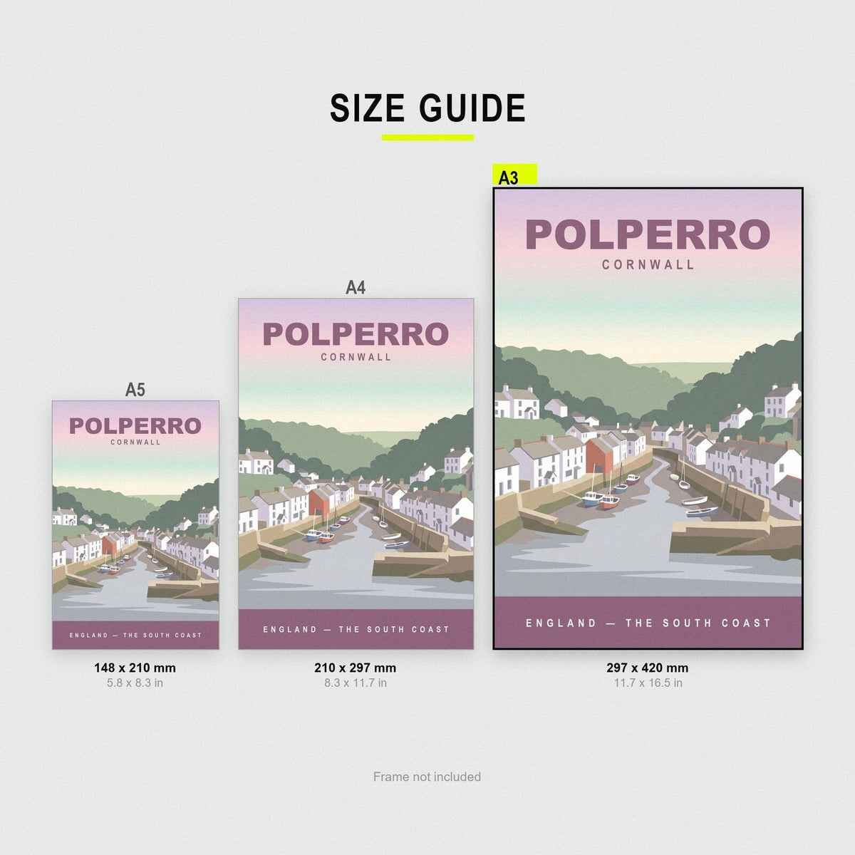 Polperro Cornwall Travel Poster Art Print