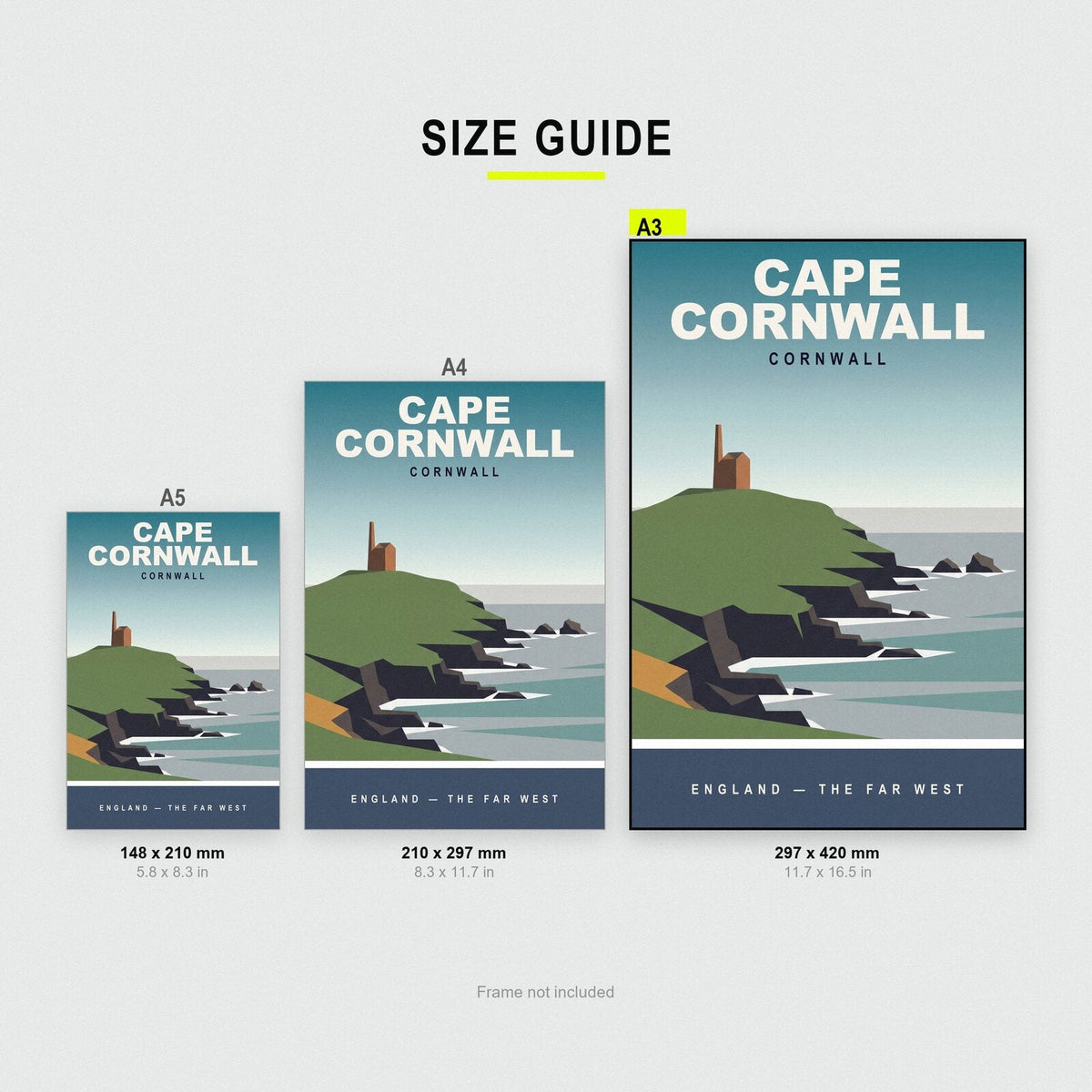 Cape Cornwall Travel Poster Art Print