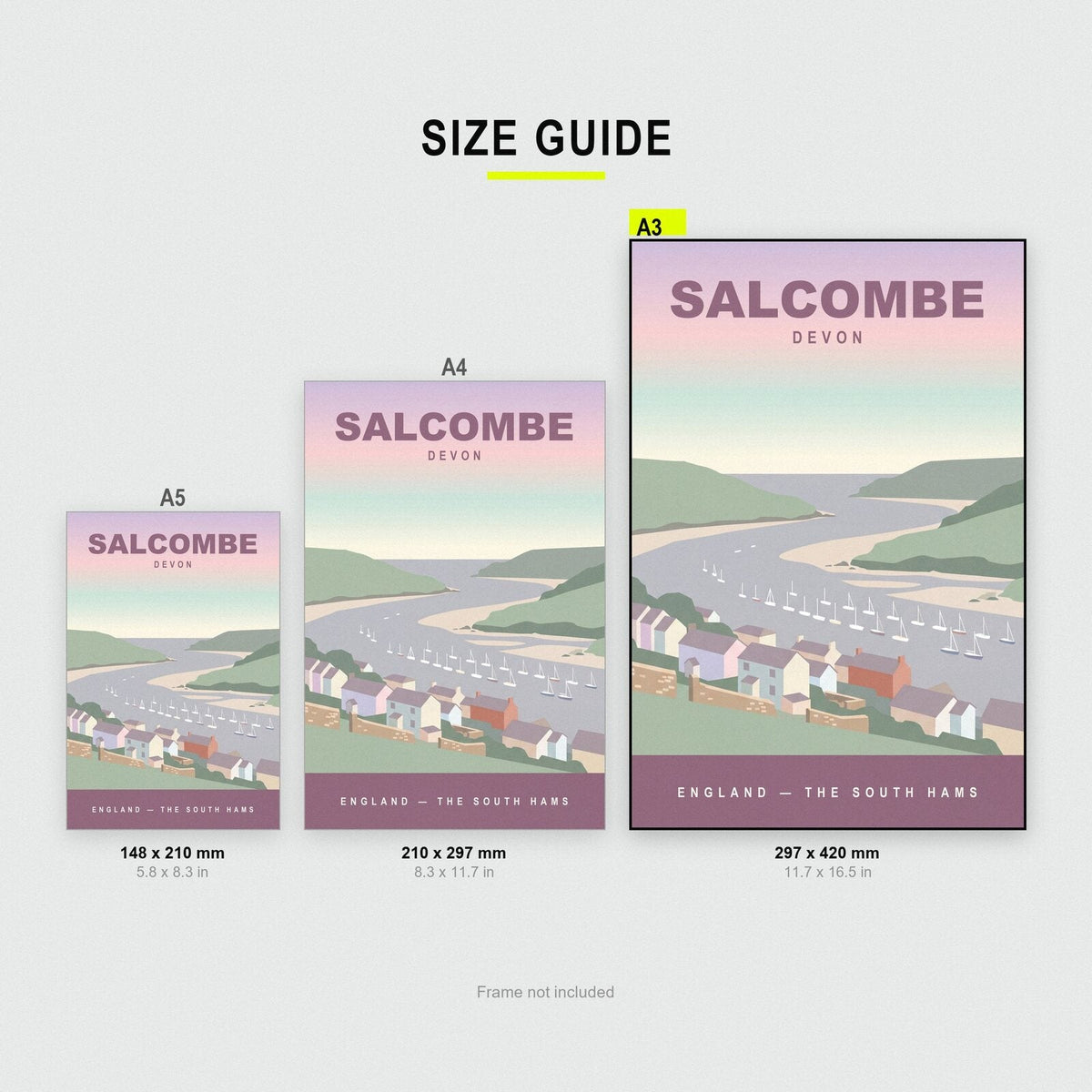 Salcombe Devon Travel Poster Art Print