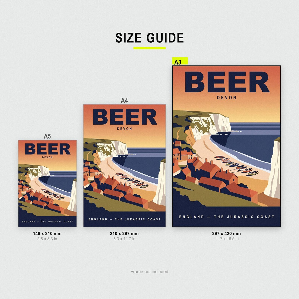 Beer Devon Travel Poster Art Print