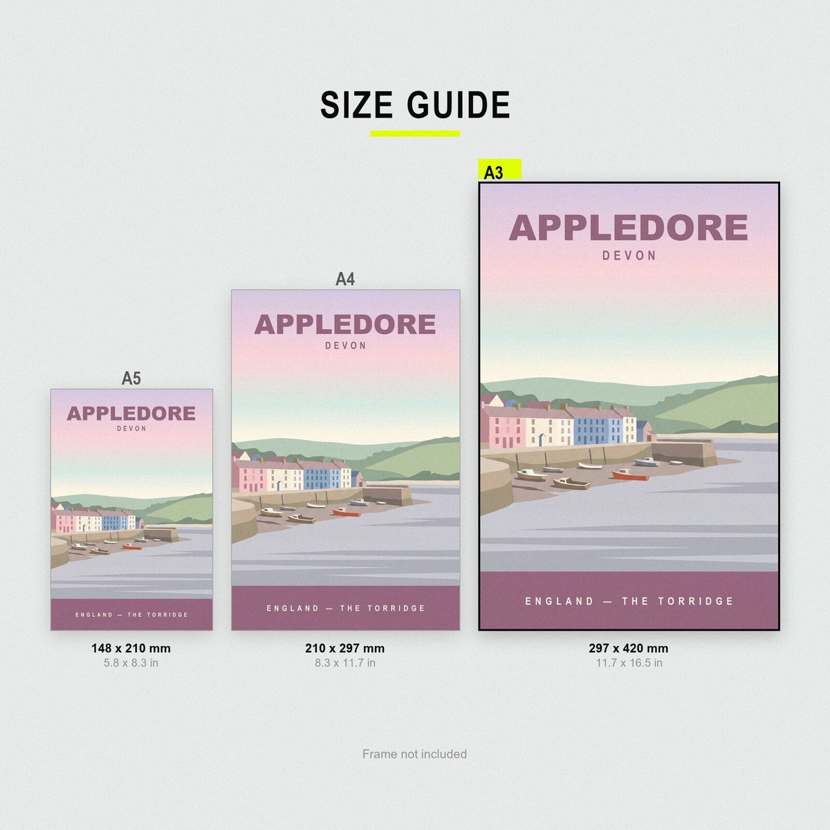Appledore Devon Travel Poster Art Print
