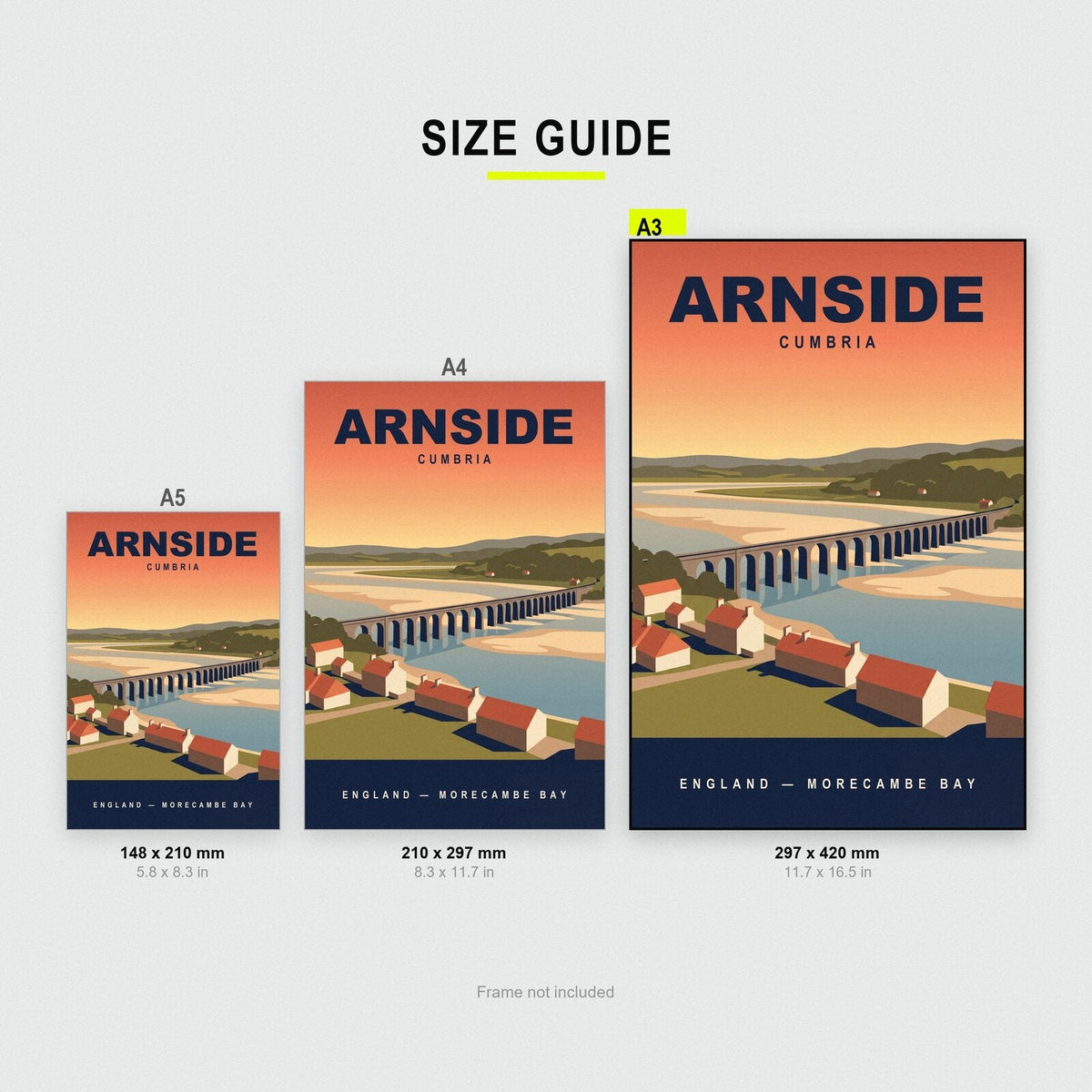 Arnside Cumbria Travel Poster Art Print