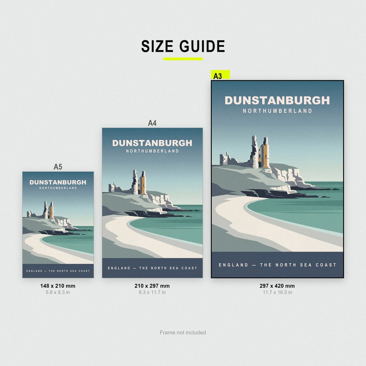 Dunstanburgh Northumberland Travel Poster Art Print