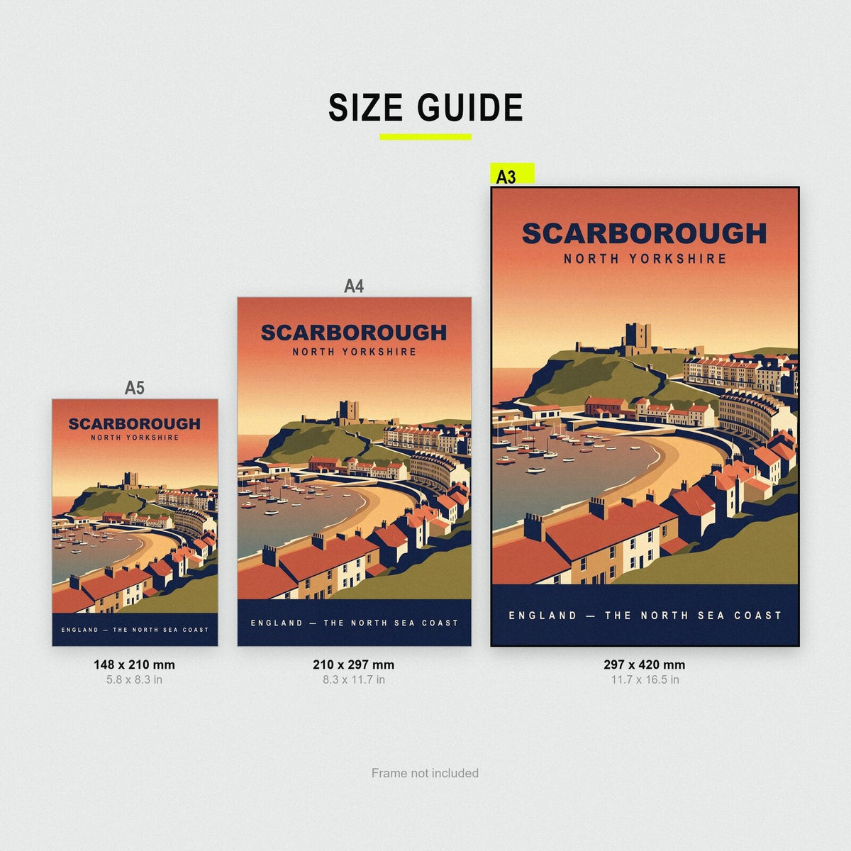 Scarborough North Yorkshire Travel Poster Art Print