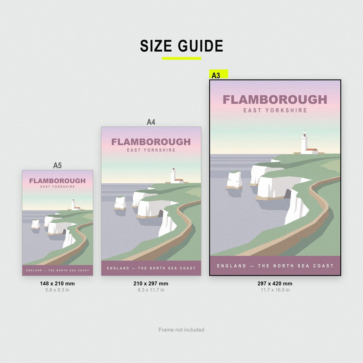 Flamborough East Yorkshire Travel Poster Art Print
