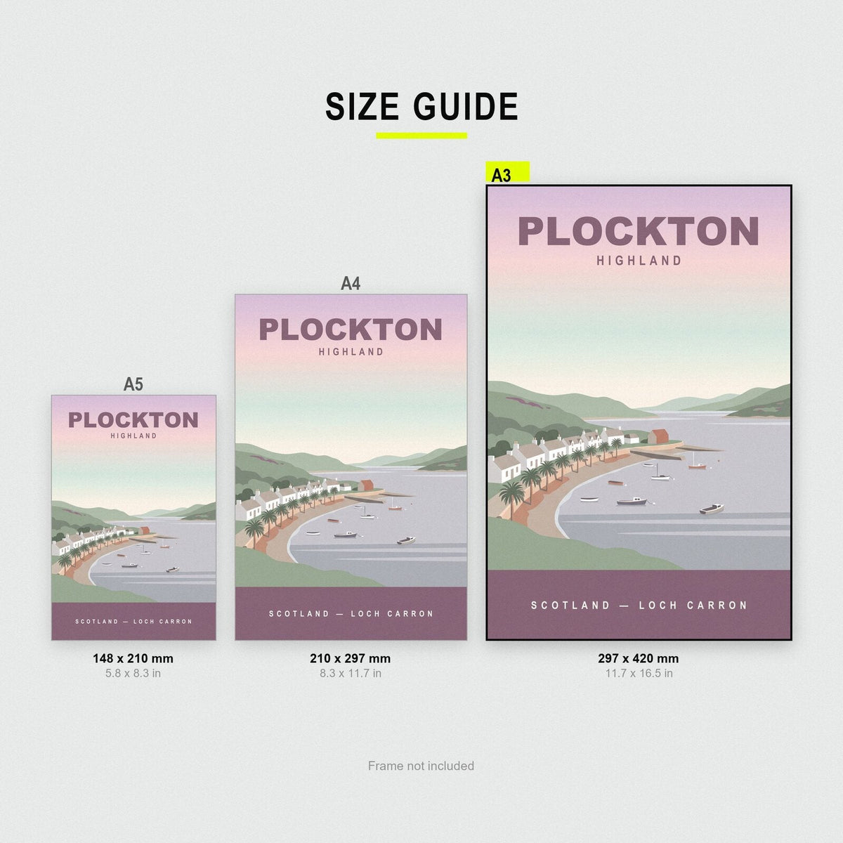 Plockton Highland Travel Poster Art Print