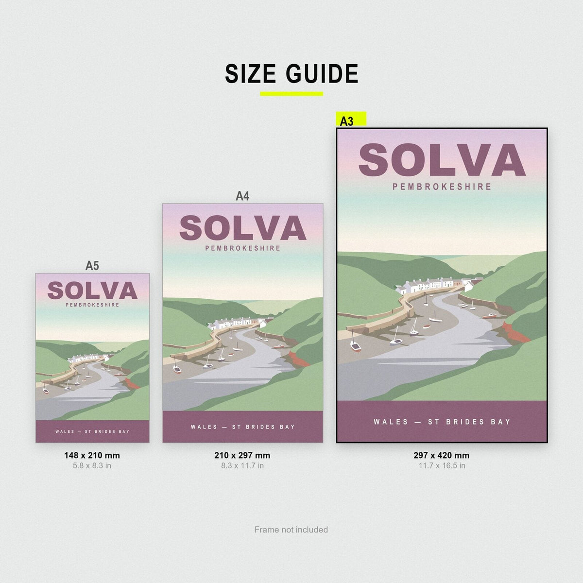 Solva Pembrokeshire Travel Poster Art Print