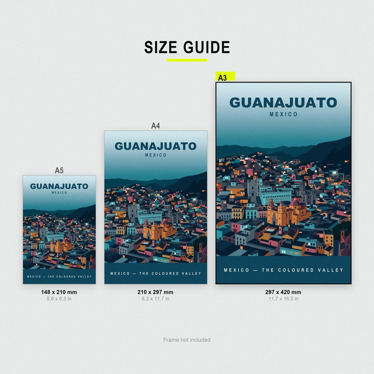 Guanajuato Mexico Travel Poster Art Print