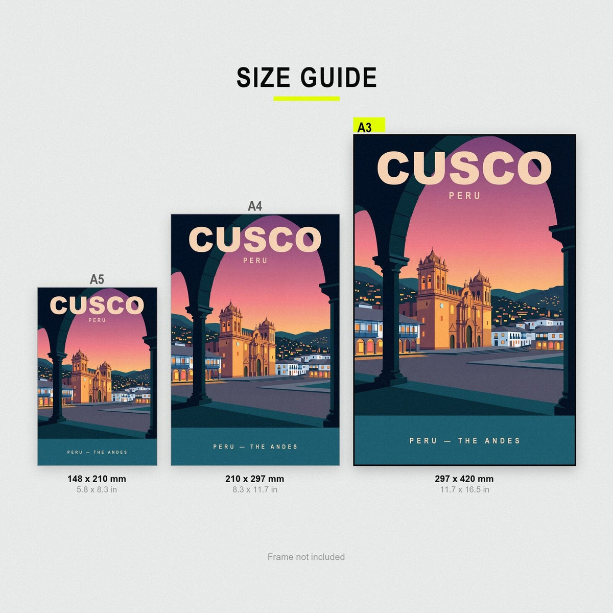 Cusco Peru Travel Poster Art Print