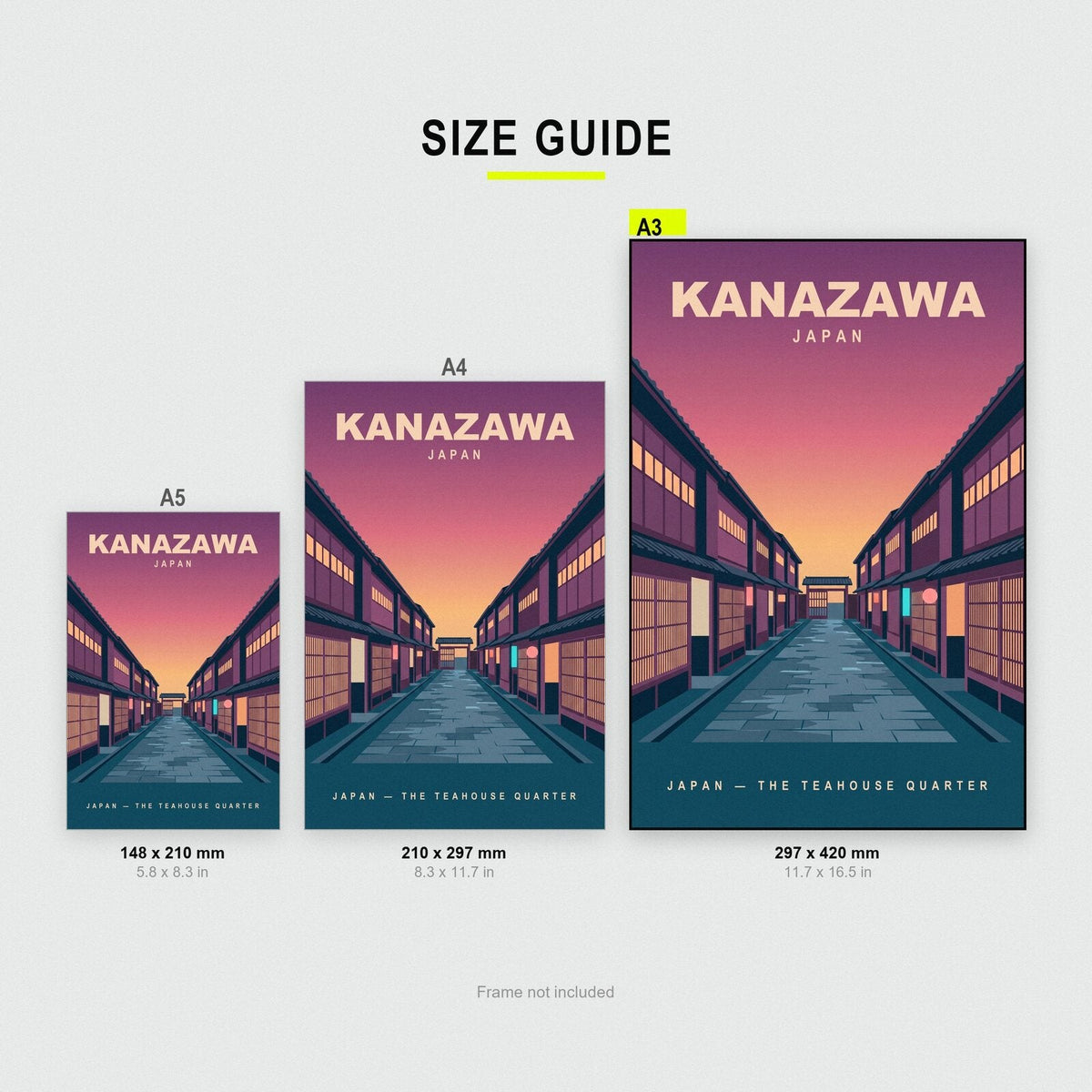Kanazawa Japan Travel Poster Art Print