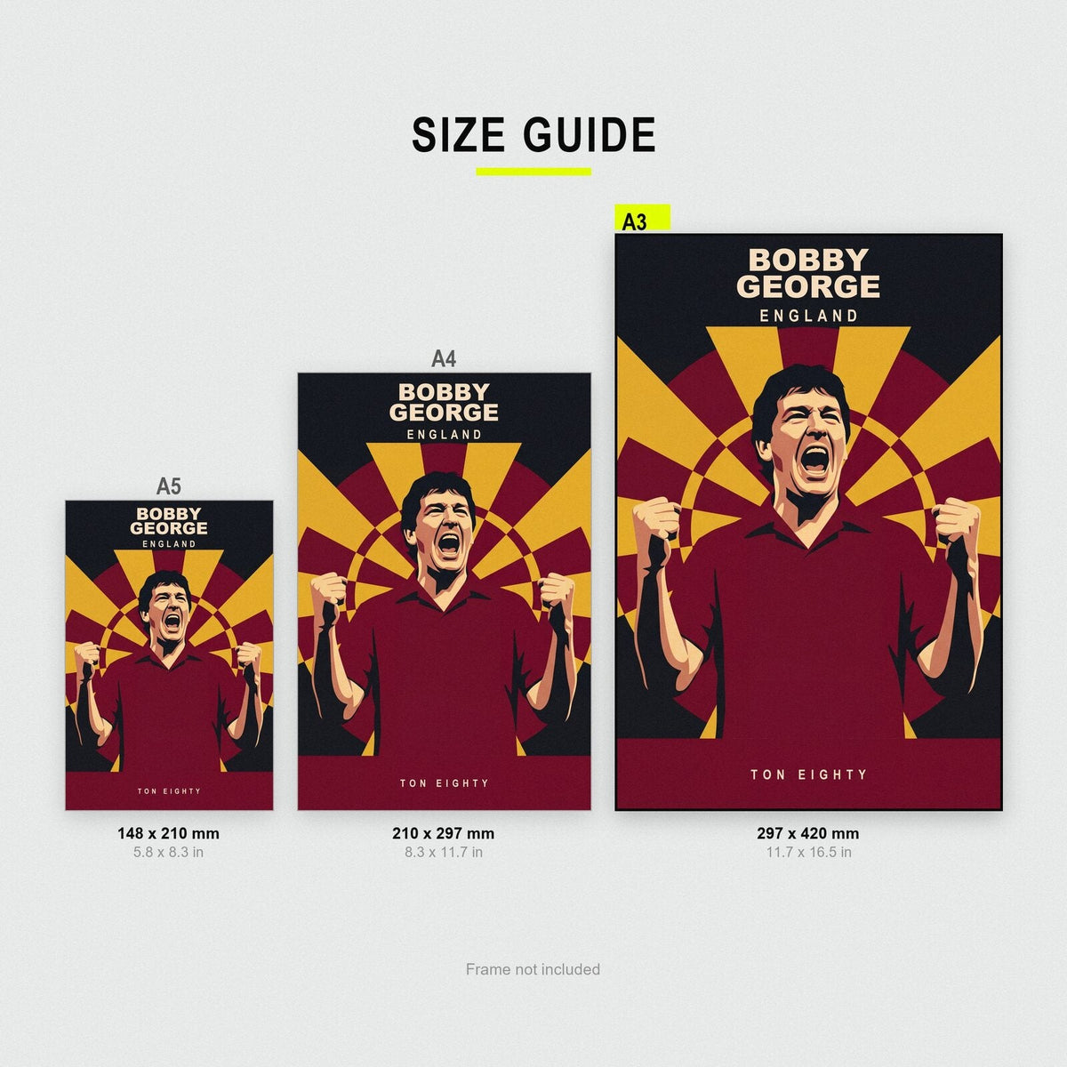 Bobby George Ton Eighty Darts Art Print