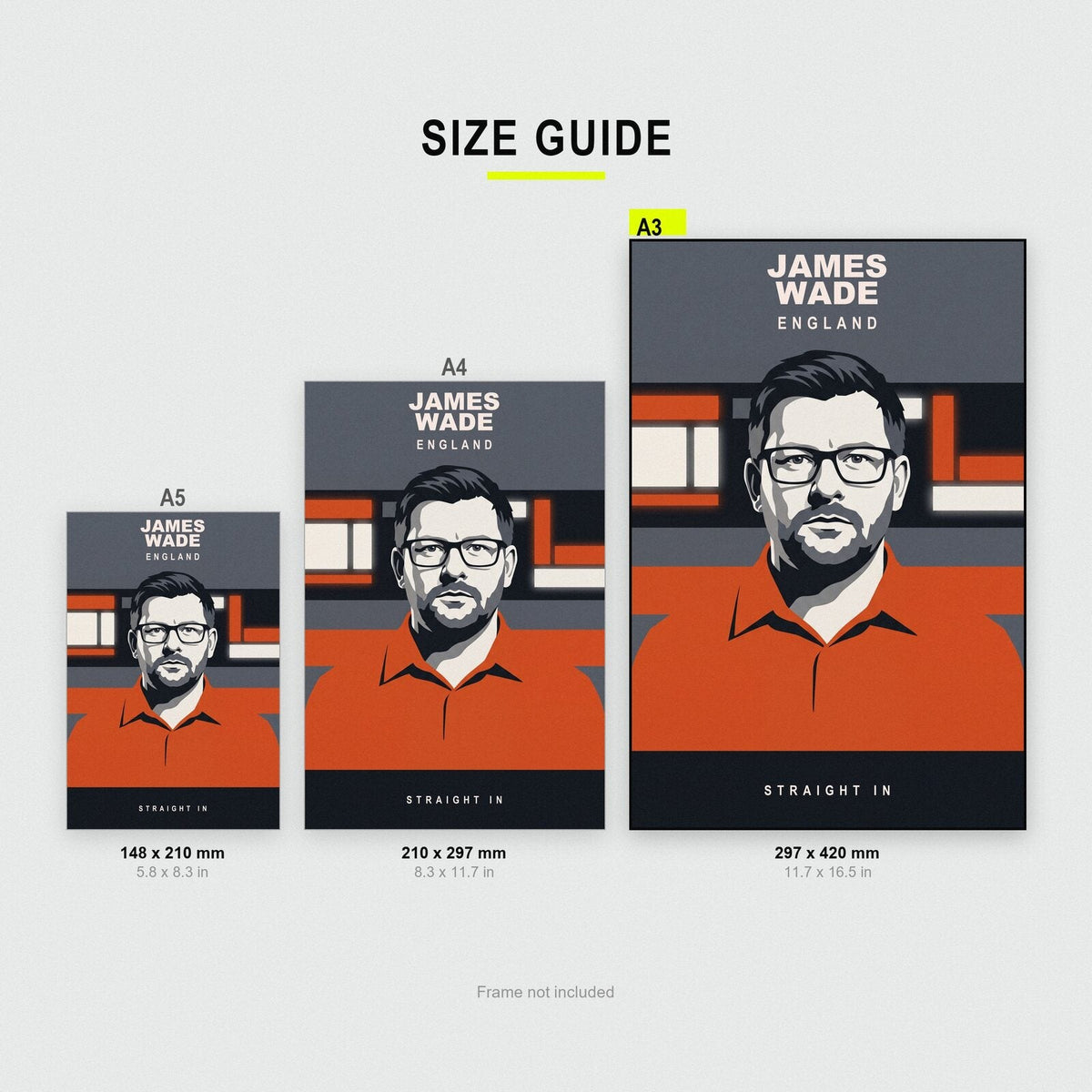 James Wade Straight In Darts Art Print