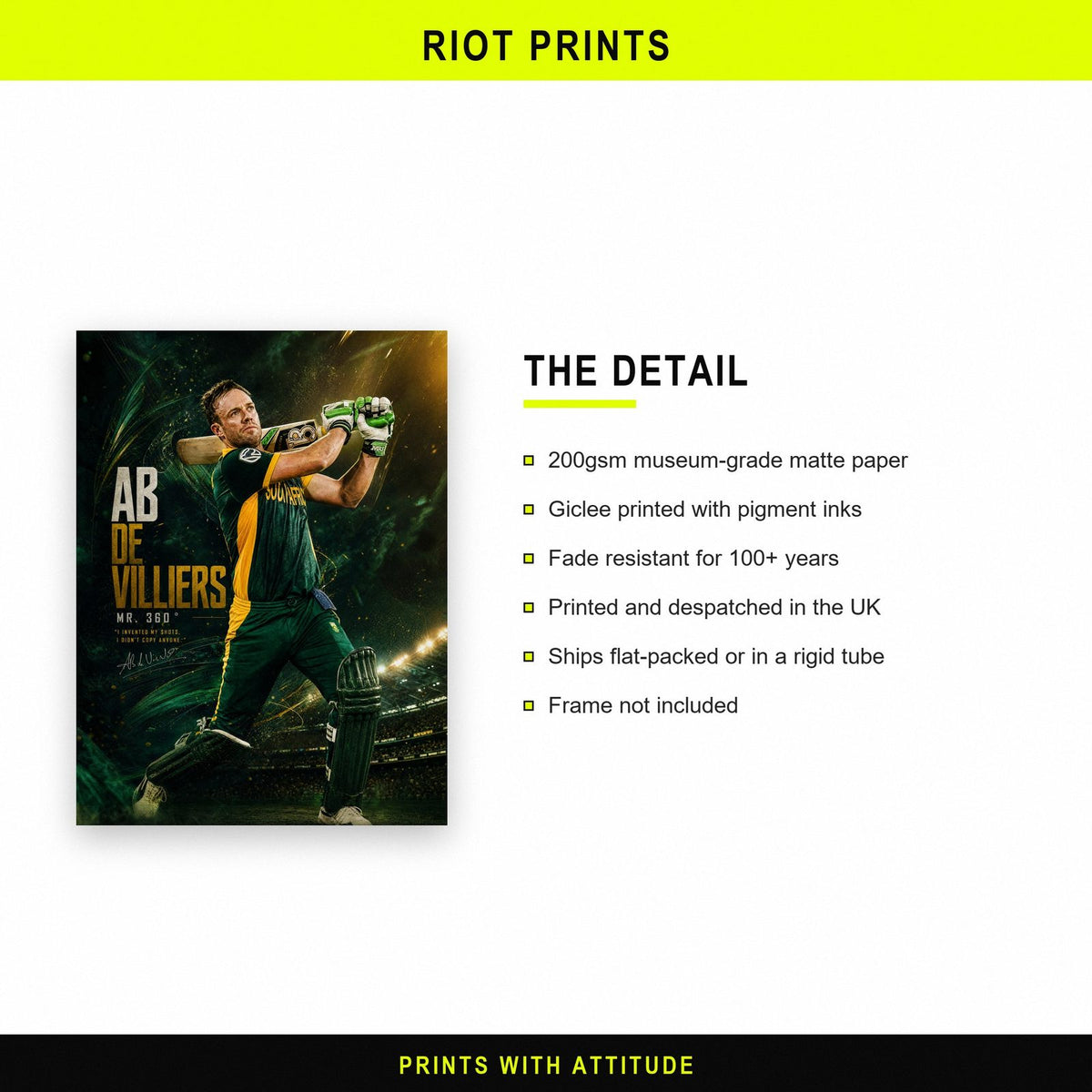 AB de Villiers Print paper and printing specification