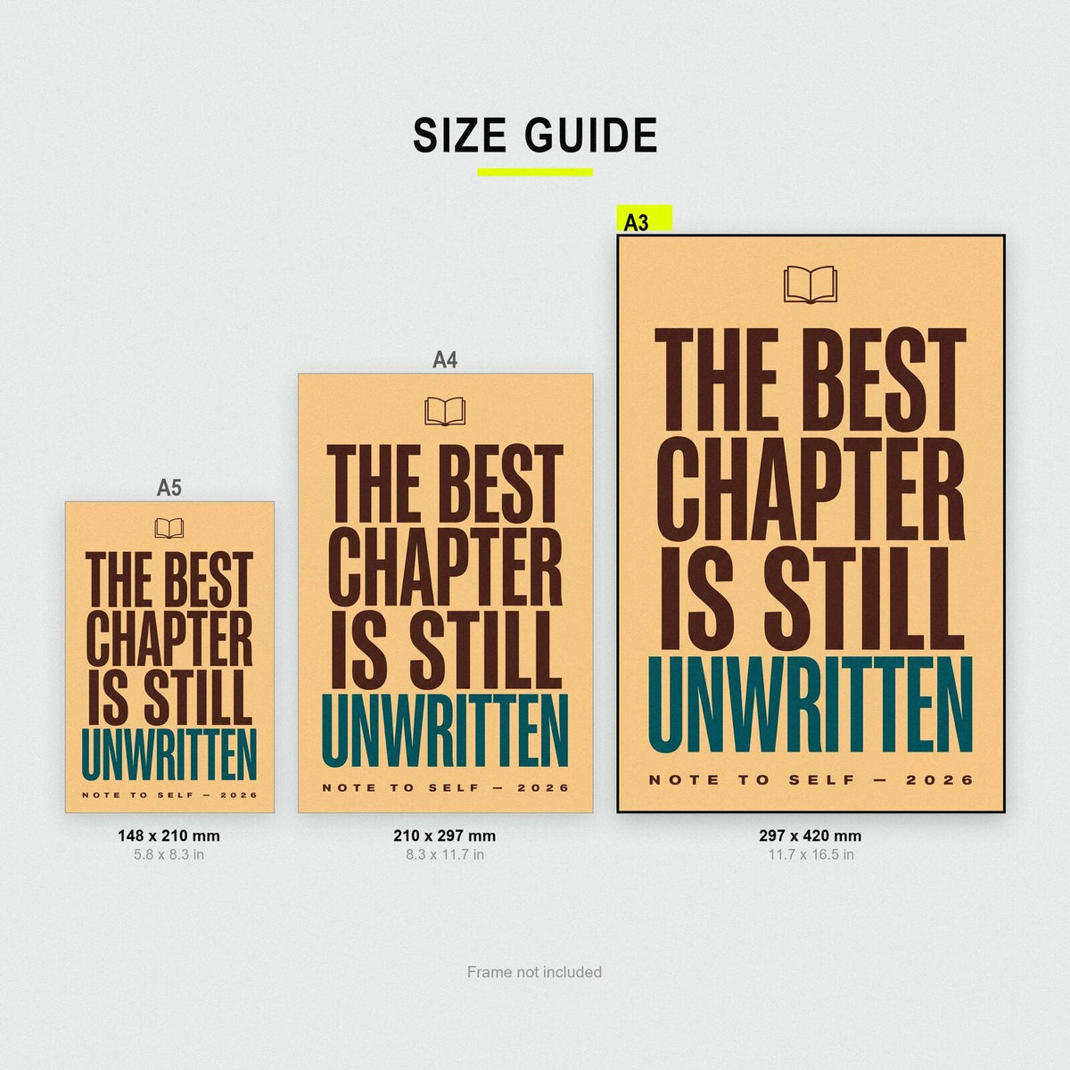 The Best Chapter Is Still Unwritten Note To Self Typography Art Print