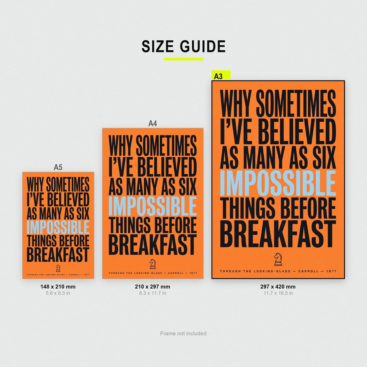 Six Impossible Things Before Breakfast Book Quote Art Print