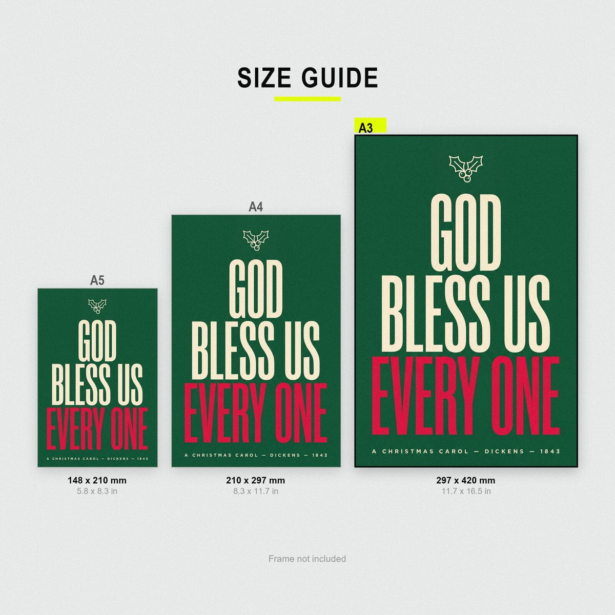 God Bless Us Every One Book Quote Art Print