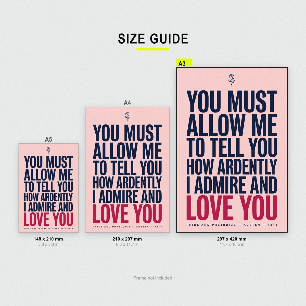 How Ardently I Admire And Love You Book Quote Art Print