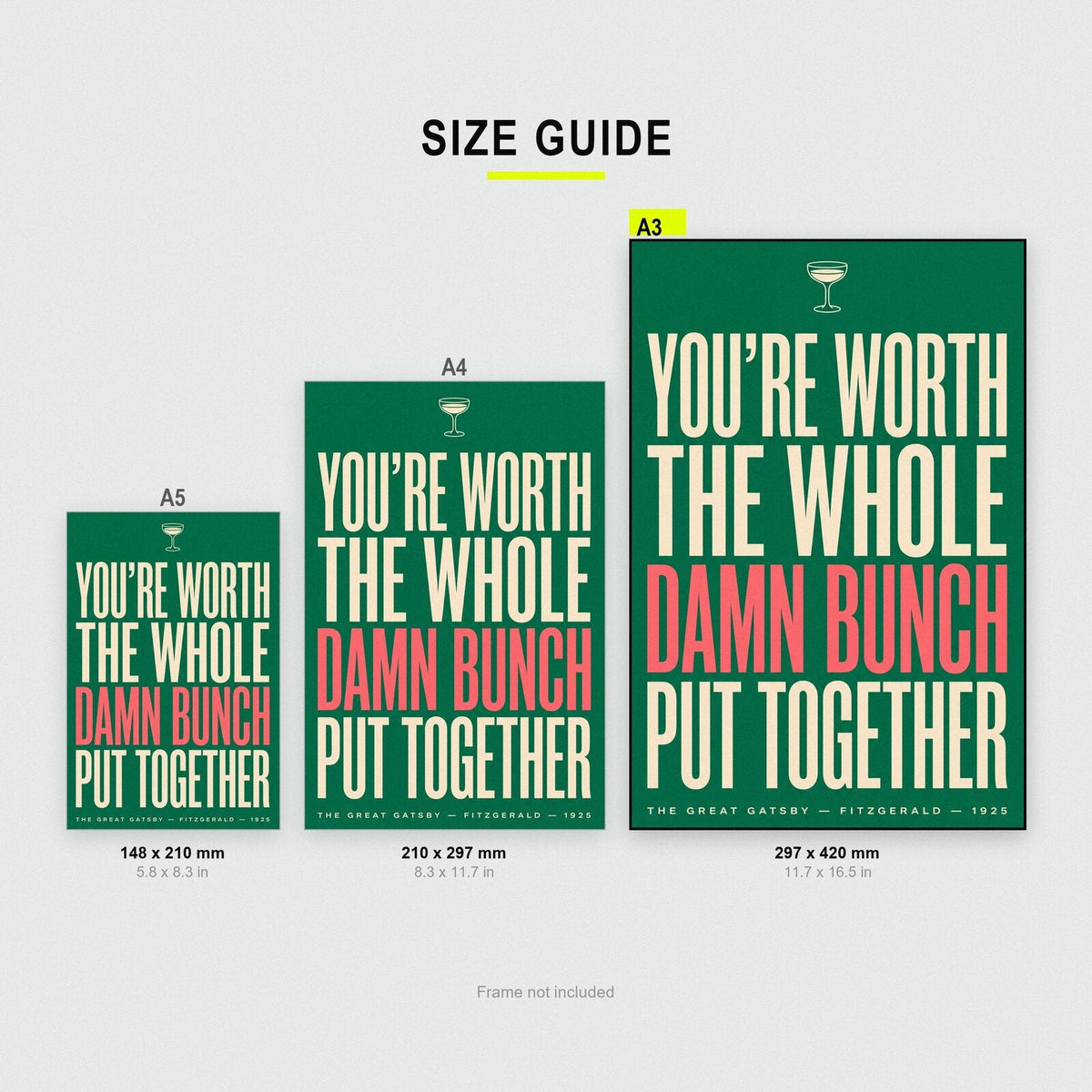 Worth The Whole Damn Bunch Put Together Book Quote Art Print