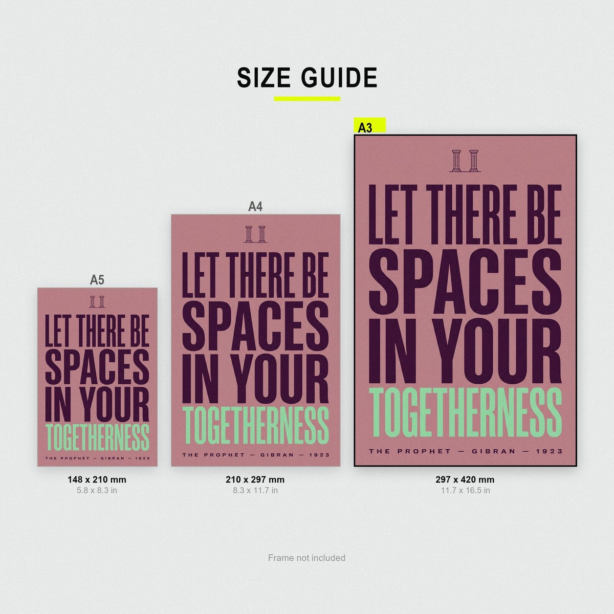 Spaces In Your Togetherness Book Quote Art Print