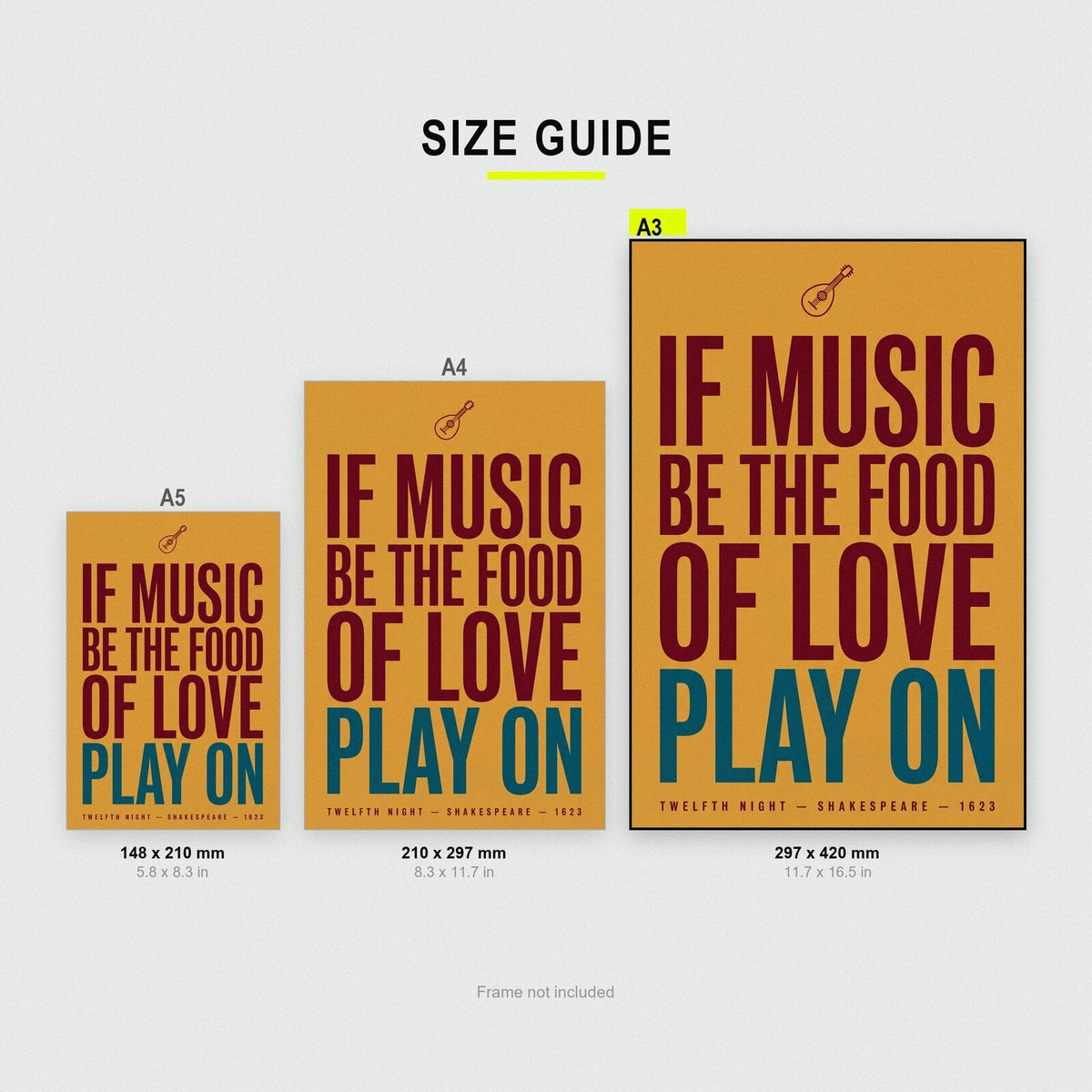 If Music Be The Food Of Love Play On Book Quote Art Print