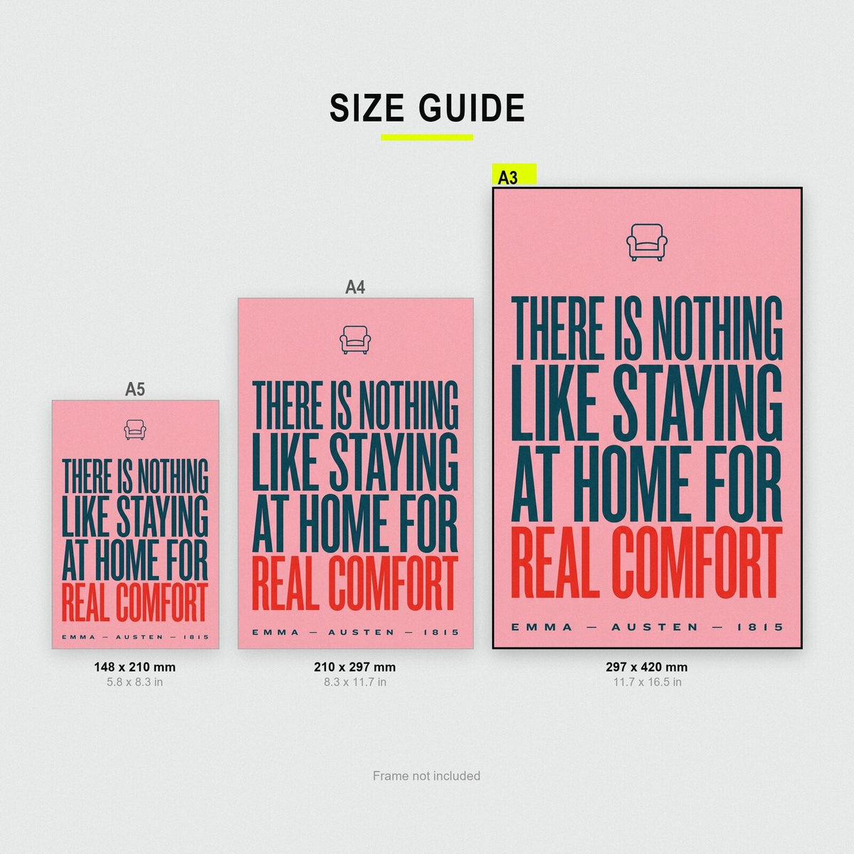 Nothing Like Staying At Home For Real Comfort Book Quote Art Print