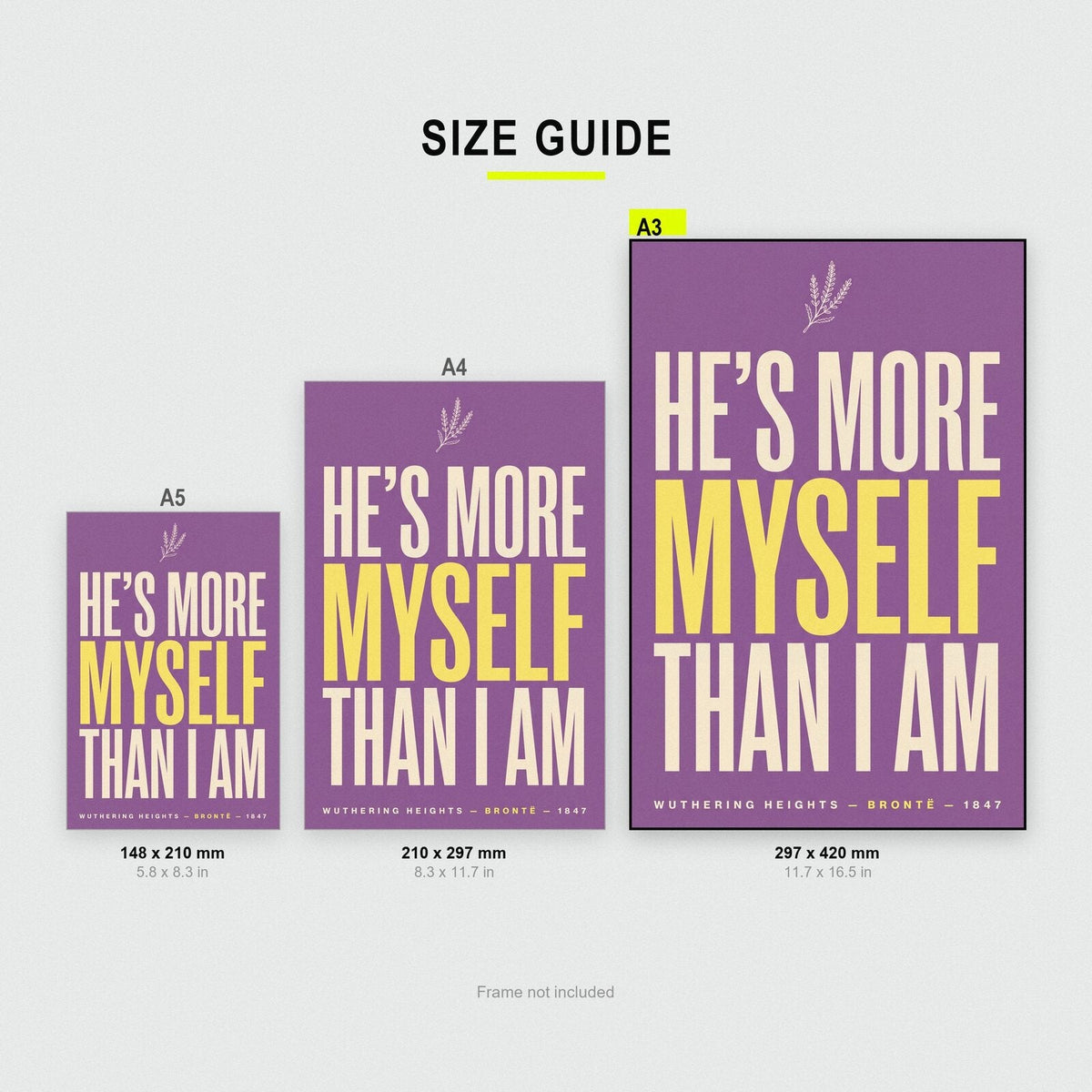 Hes More Myself Than I Am Book Quote Art Print