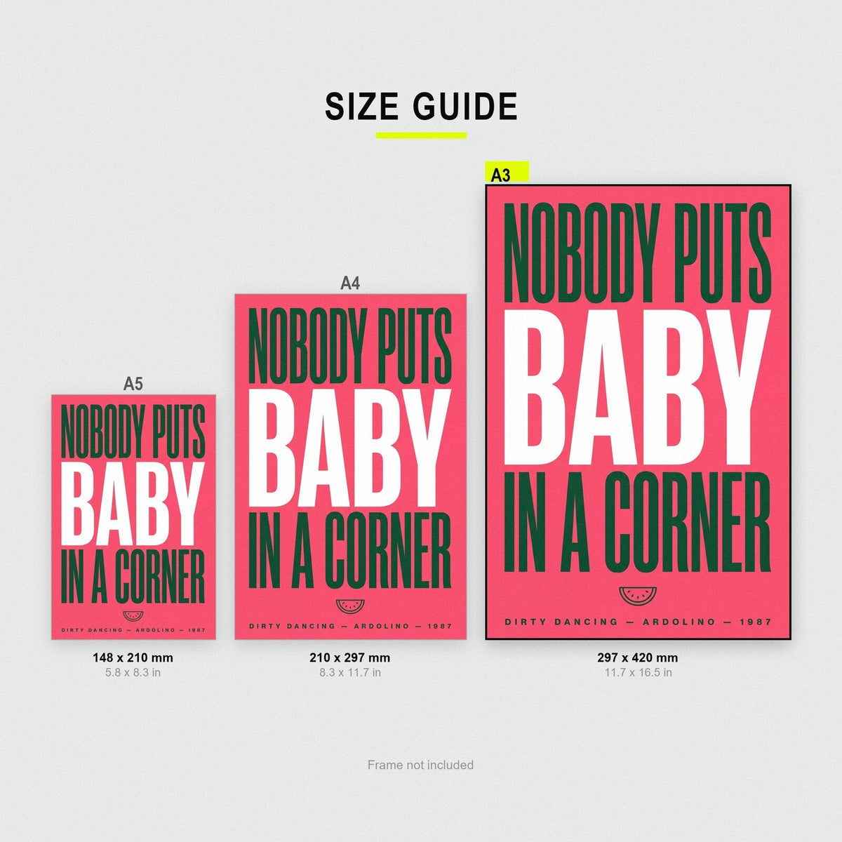 Nobody Puts Baby In A Corner Movie Quote Art Print