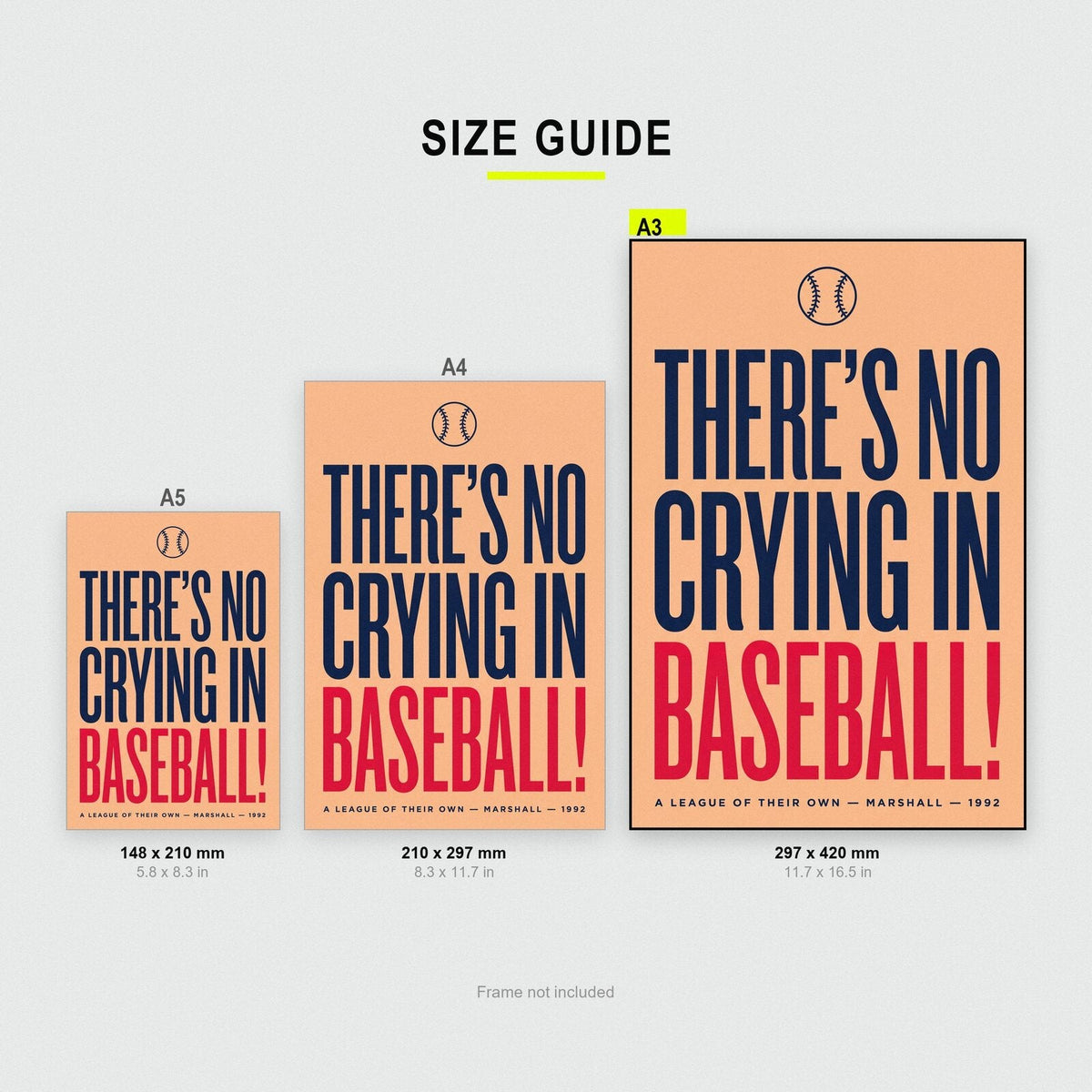 Theres No Crying In Baseball Movie Quote Art Print