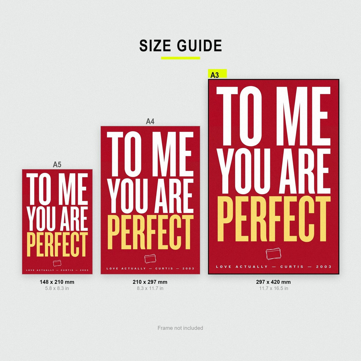To Me You Are Perfect Movie Quote Art Print