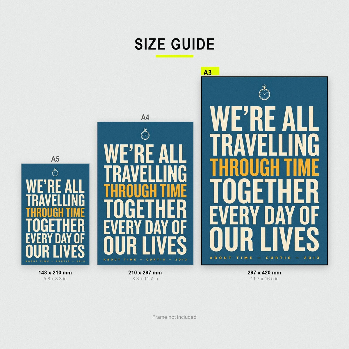 Were All Travelling Through Time Together Movie Quote Art Print