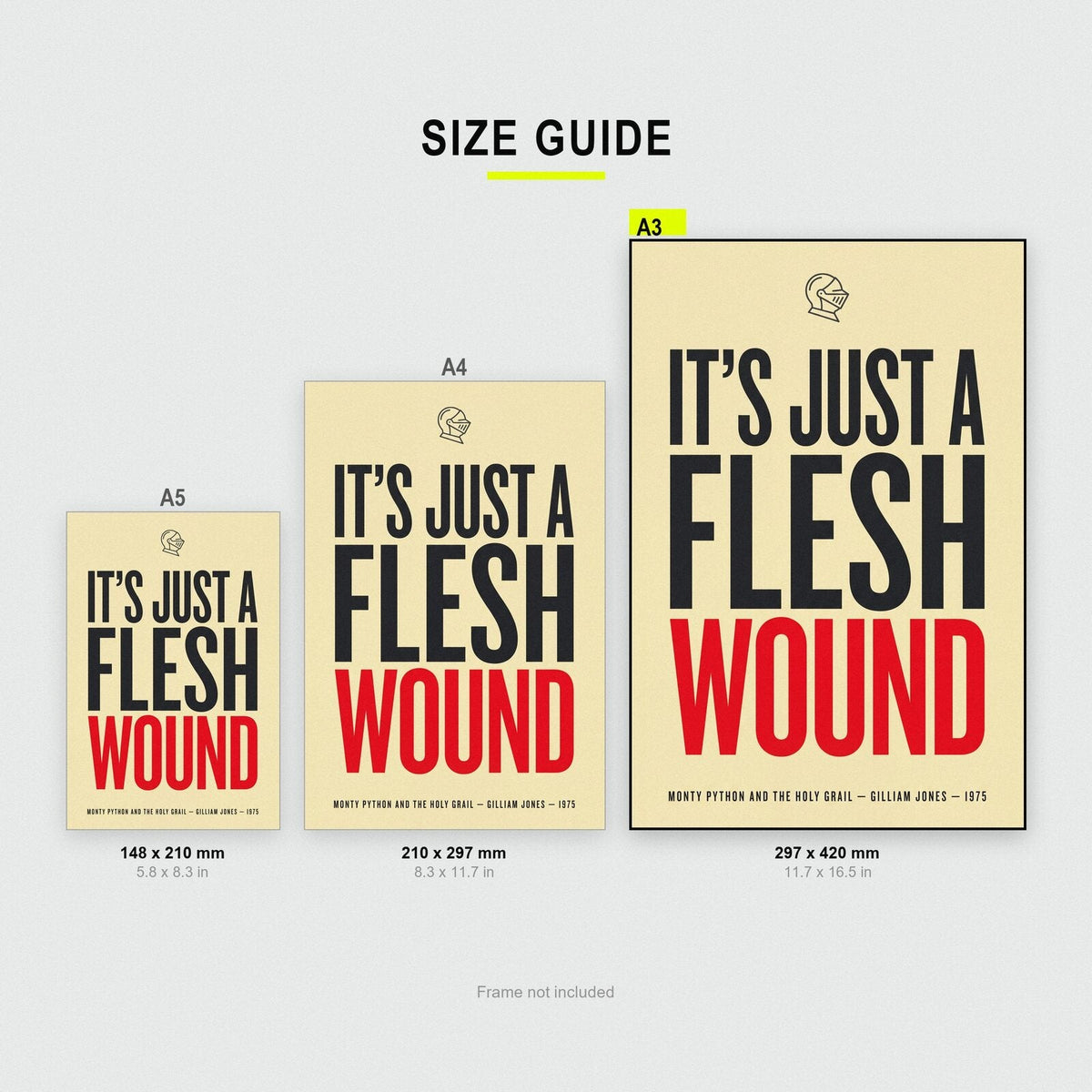 Its Just A Flesh Wound Movie Quote Art Print